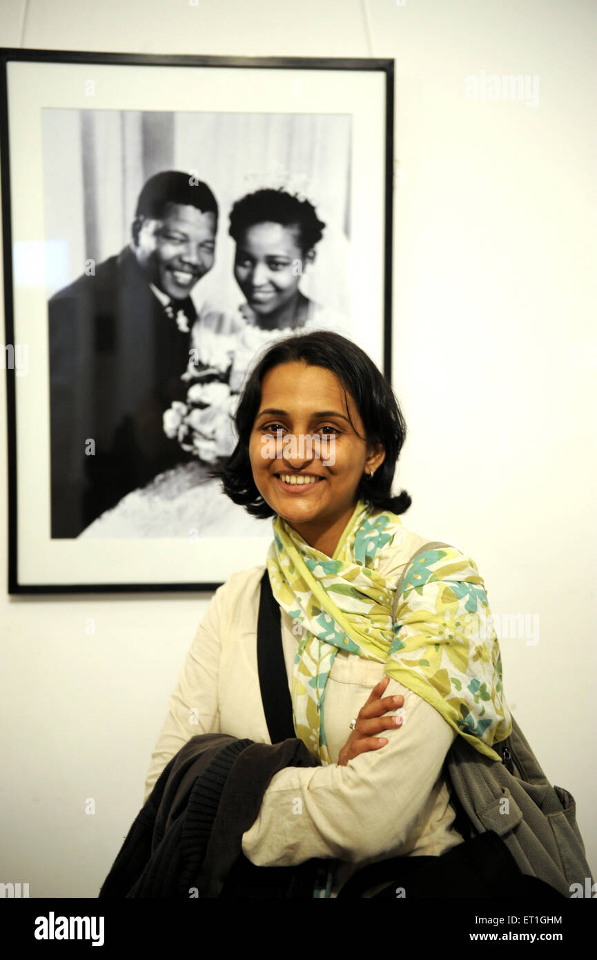 Frau bei der Kunstausstellung in Dhaka, Bangladesch, Asien, Herr#400 Stockfoto