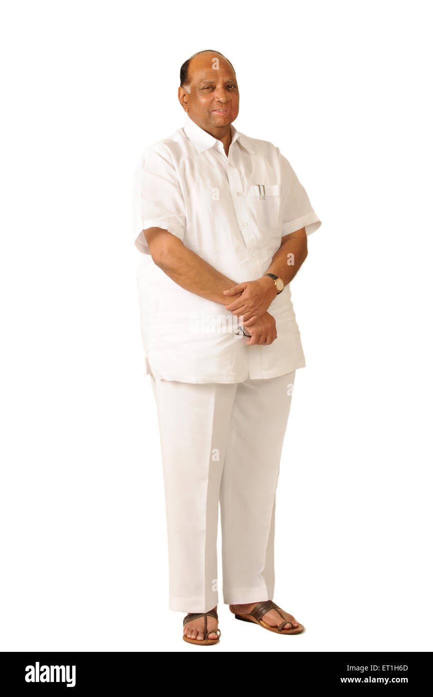 Sharad Pawar Präsident der Nationalist Congress Party und Vorsitzender des für Kricket Indien Stockfoto