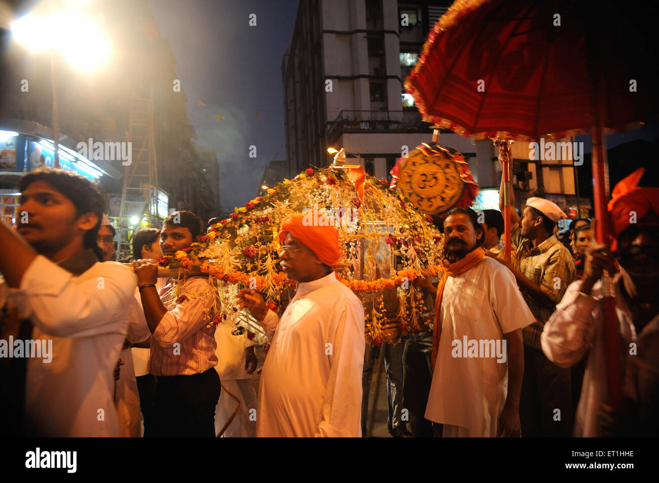 Prozession von Saibaba palkhi; Bombay; Mumbai; Maharashtra; Indien; Asien Stockfoto