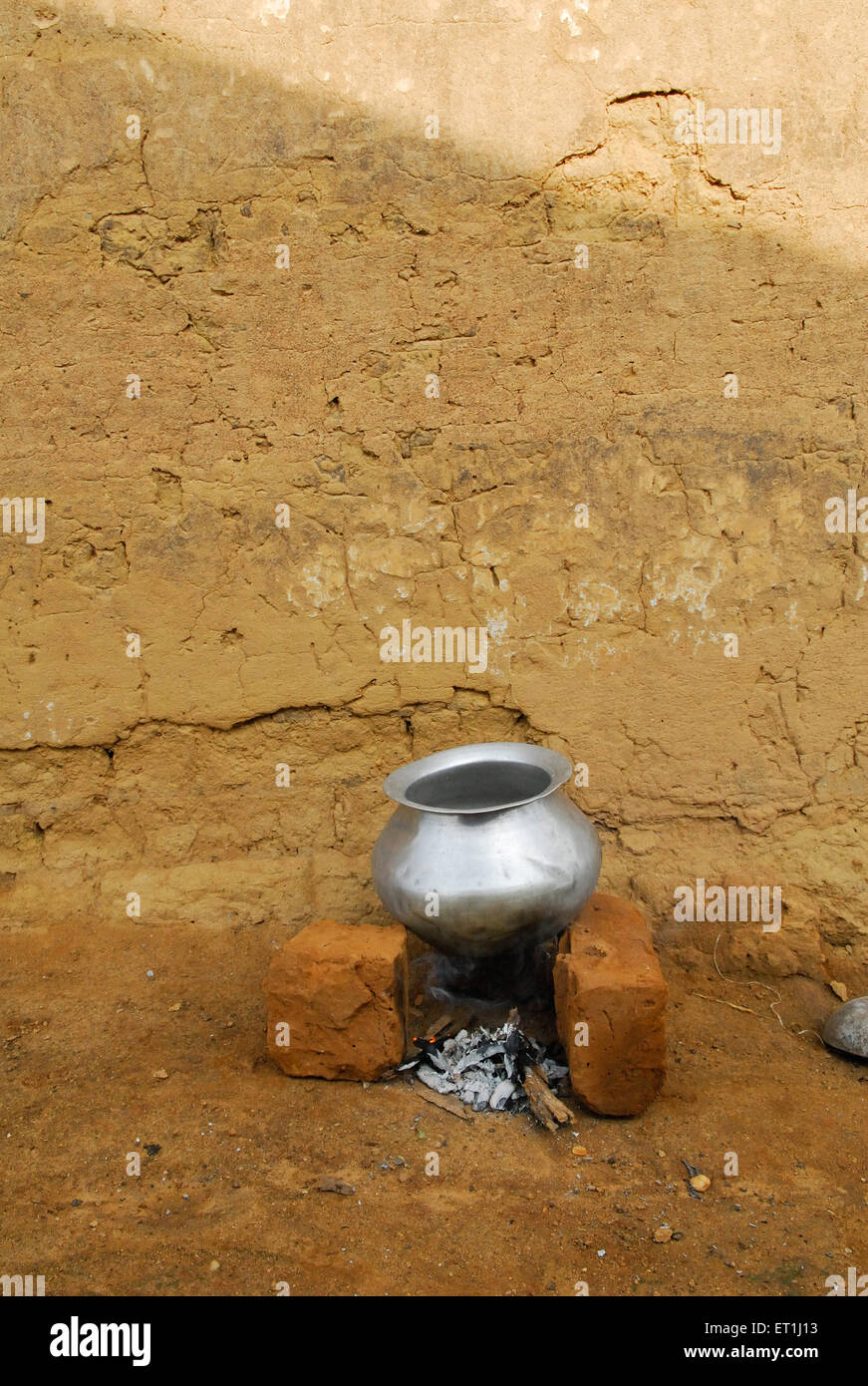 Kochen Kamin, Ho Stamm, Stammes Menschen, Chakradharpur, West Singhbhum, Jharkhand, Indien, Asien Stockfoto