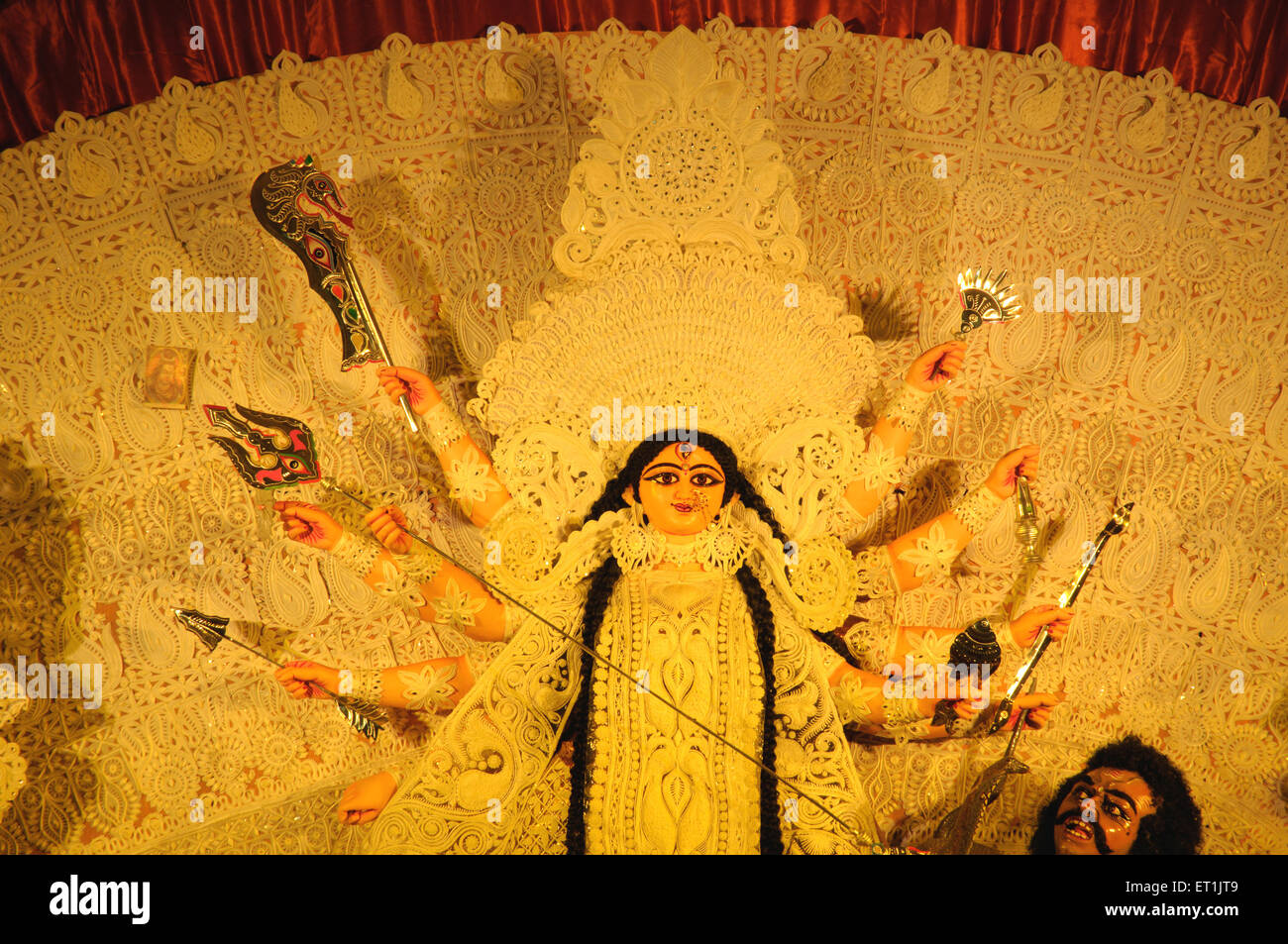 Durga Festival; Durga Pooja Festival; Durga Puja Festival; Poona; Pune; Maharashtra; Indien; Asien; Asiatisch; Indische Feste Stockfoto