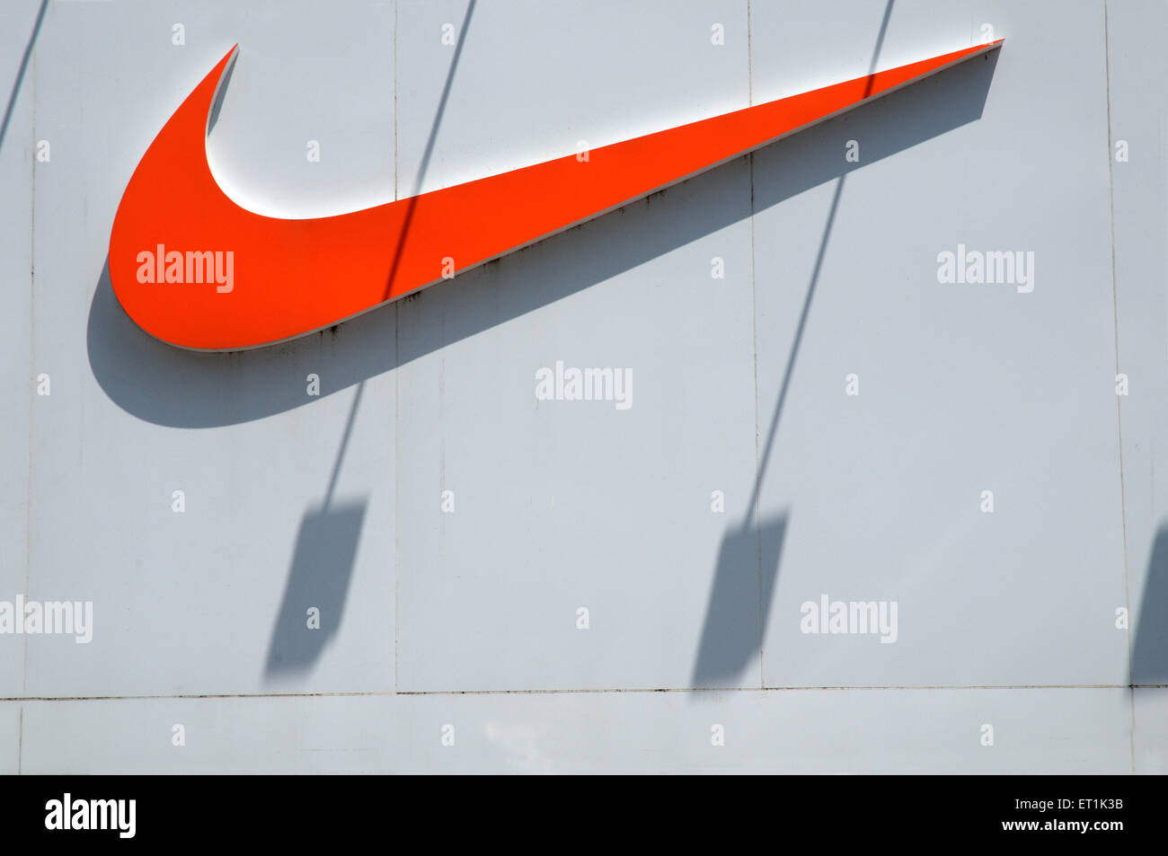 Richtigen Tick wird das Nike-Logo; Goa; Maharashtra; Indien 27 9 2010 Stockfoto