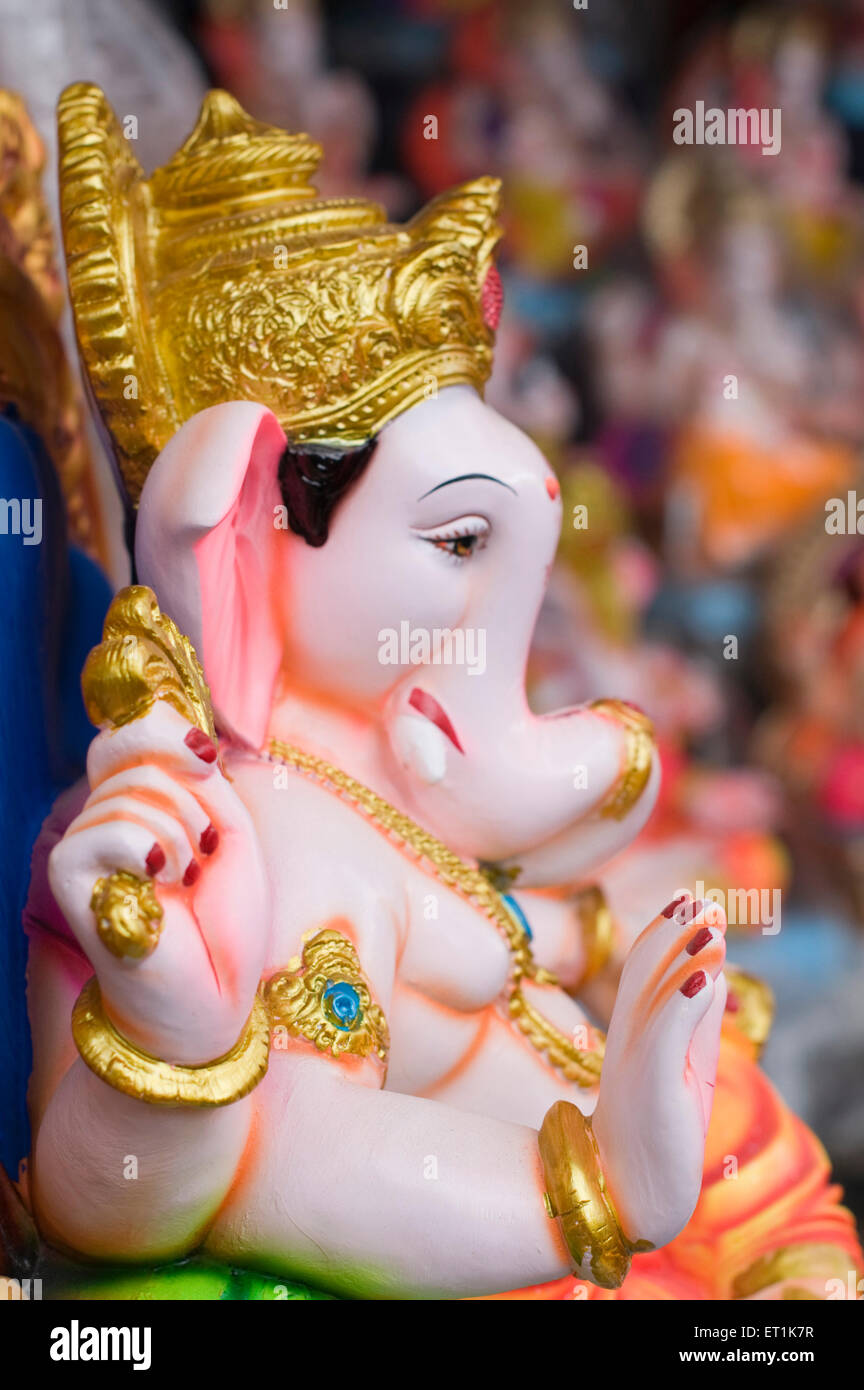 Idol von Lord Ganesh Pune Maharashtra Indien Asien Aug 2011 Stockfoto