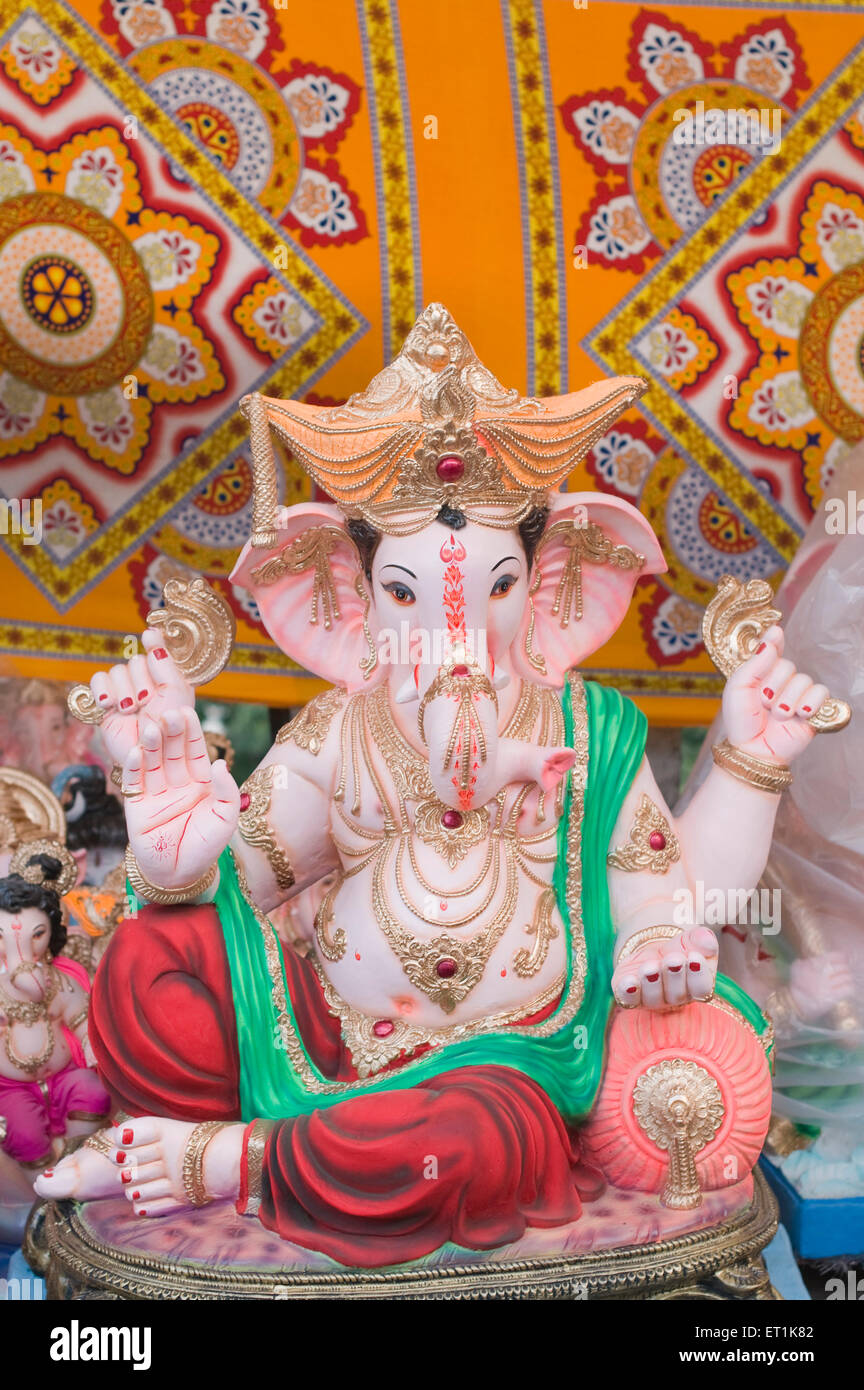 Idol von Lord Ganesh Pune Maharashtra Indien Asien Aug 2011 Stockfoto