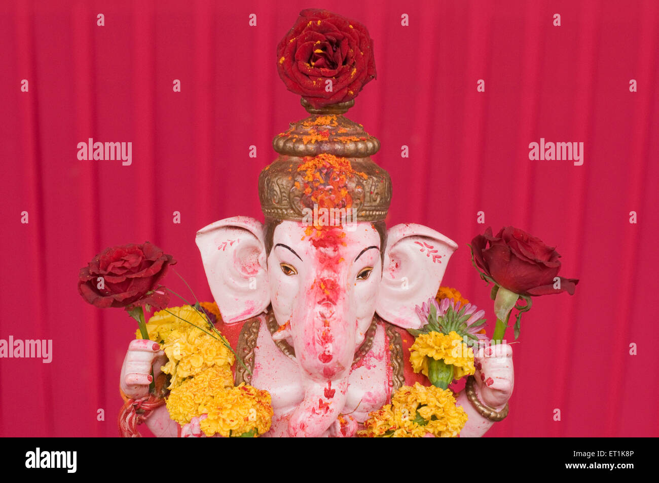 Idol von Lord Ganesh Pune Maharashtra Indien Asien Sept 2011 Stockfoto