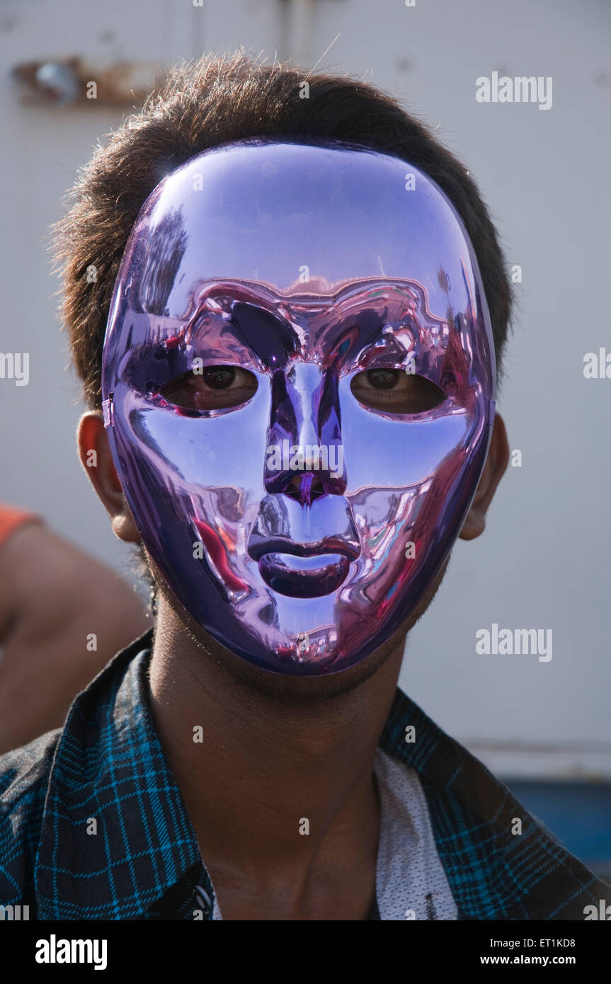 Goa Karneval glänzende Maske Goa Indien Asien Asiatisch indisch Stockfoto