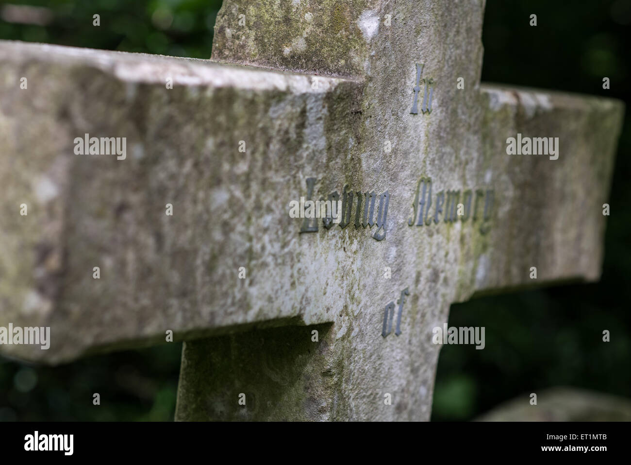 Grabsteine auf dem Abney Park Cemetery in London Stockfoto