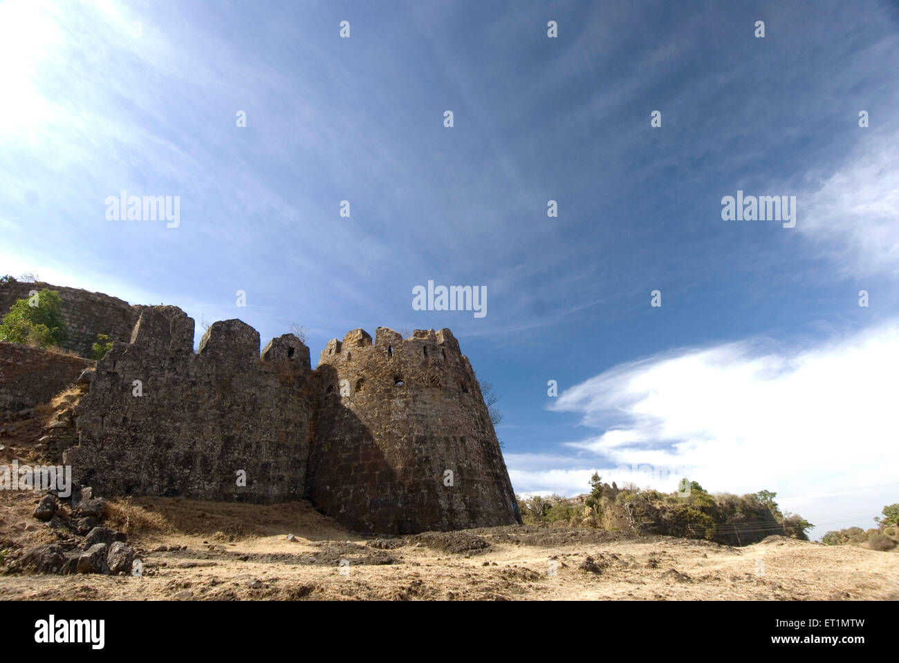 Ruinen der Festung Gavilgad und Bastion am Chikhaldara; Amravati Bezirk; Maharashtra; Indien Stockfoto