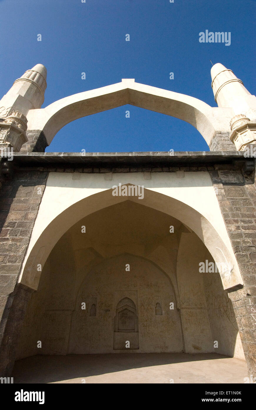 Kamani Masjid Shivneri fort; Taluka Junnar; District Pune; Maharashtra; Indien Stockfoto