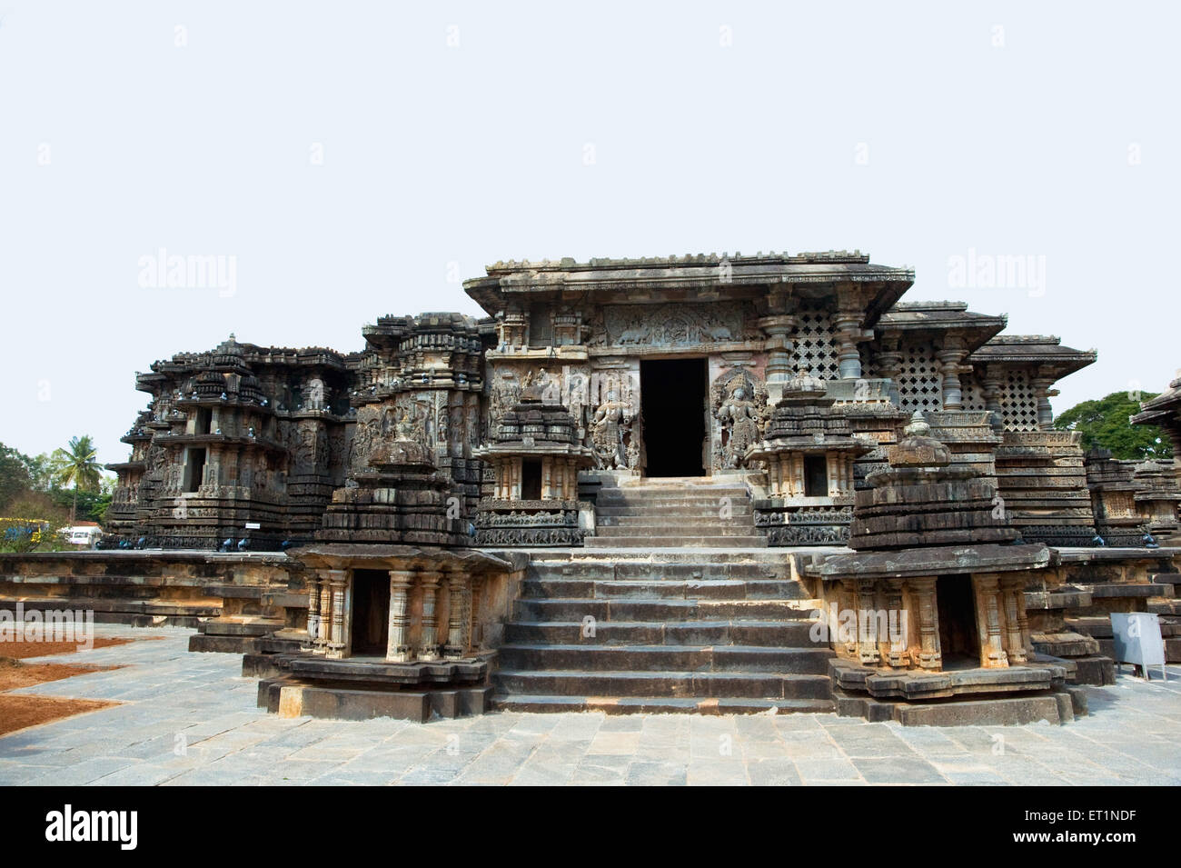 Hoysaleswara Tempel; Halebid Dorasamudra; Hassan; Karnataka; Indien Stockfoto