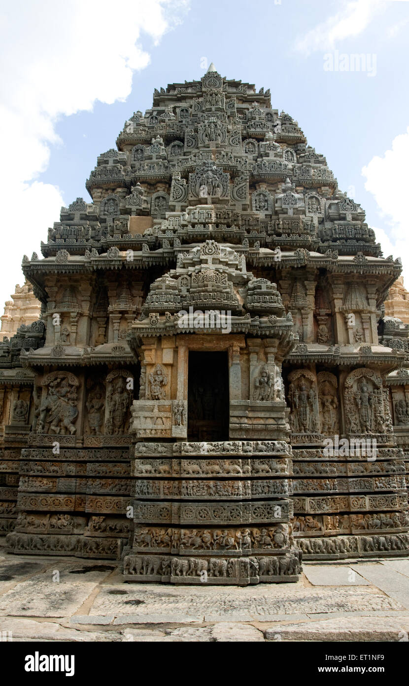 Lakshmi Narasimha Tempel; Nuggehalli; Hassan; Karnataka; Indien Stockfoto