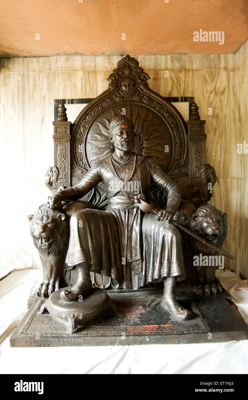 Statue von Shivaji Maharaj Satara Maharashtra Indien Stockfoto