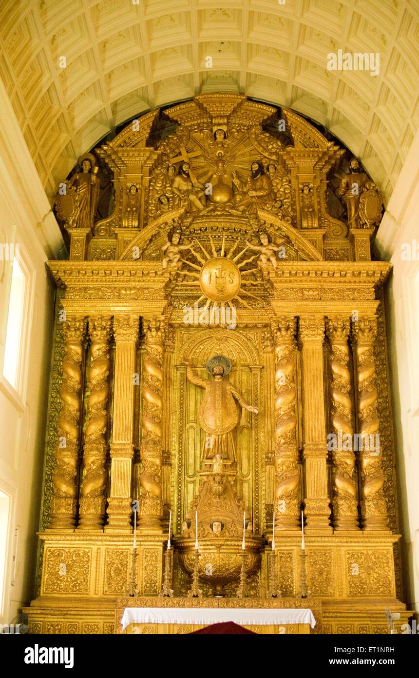 Altäre in der Basilika von Bom Jesus, Basilica de Bom Jesus , UNESCO-Weltkulturerbe , Old Goa , Goa , Indien , Asien , Indisch, Asiatisch Stockfoto