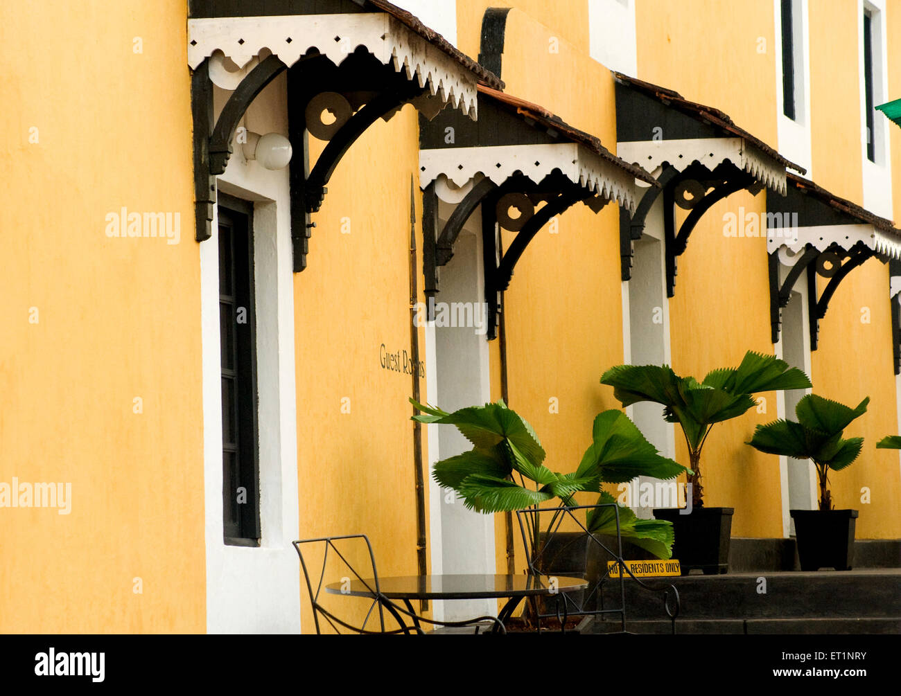 Fenstervorzelt, Fensterschirm, terekhol, Goa, Indien, asien Stockfoto