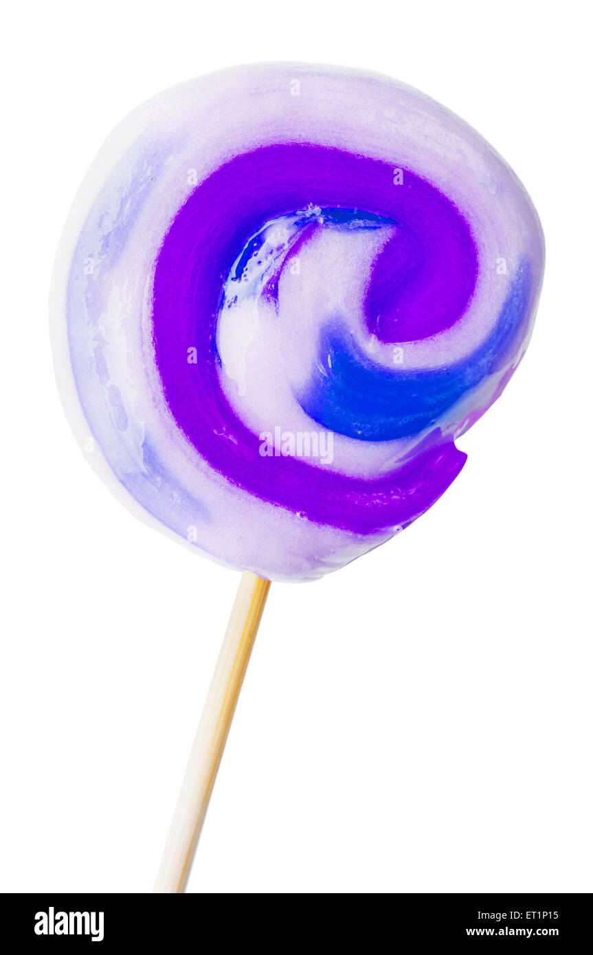 Bunte Spirale Lutscher isoliert auf weißem Hintergrund Stockfoto Bunte Spirale Lutscher isoliert auf weißem Hintergrund Stockfoto