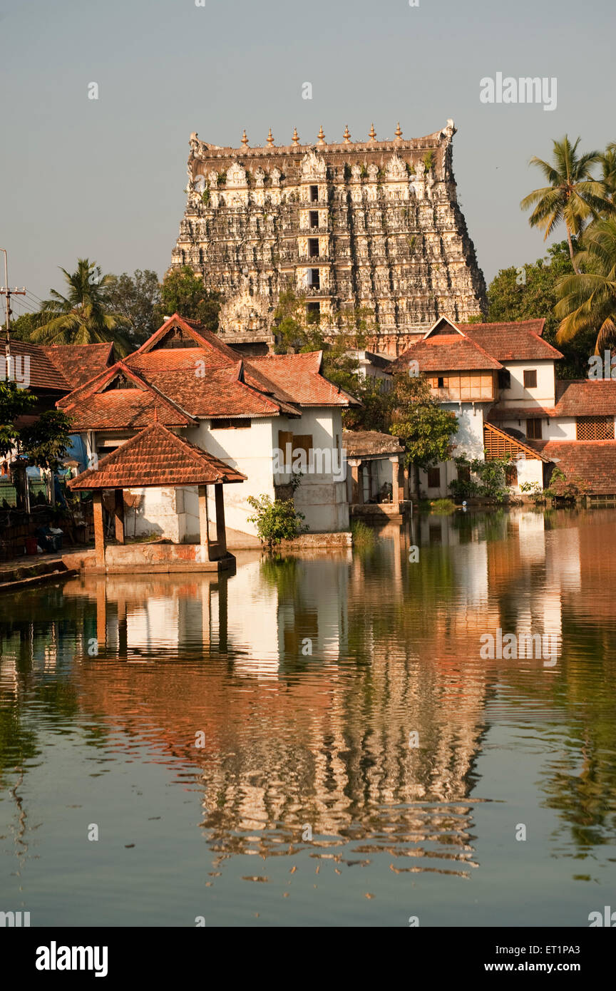 Shri Padmanabhaswamy Tempel in Trivandrum Thiruvananthapuram; Kerala; Indien Stockfoto