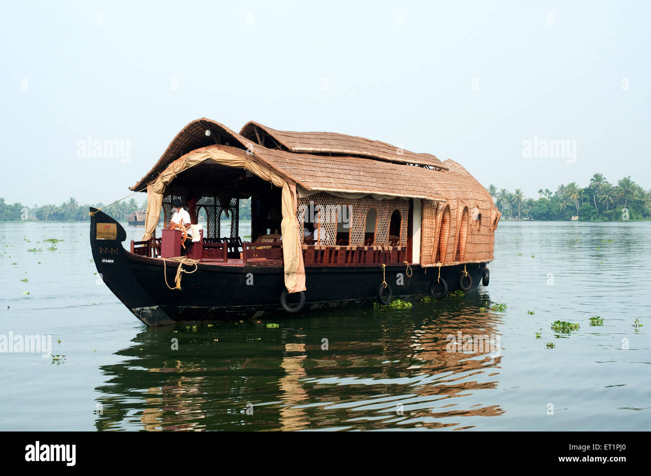 Kettuvallam Hausboot; Kerala; Indien Stockfoto