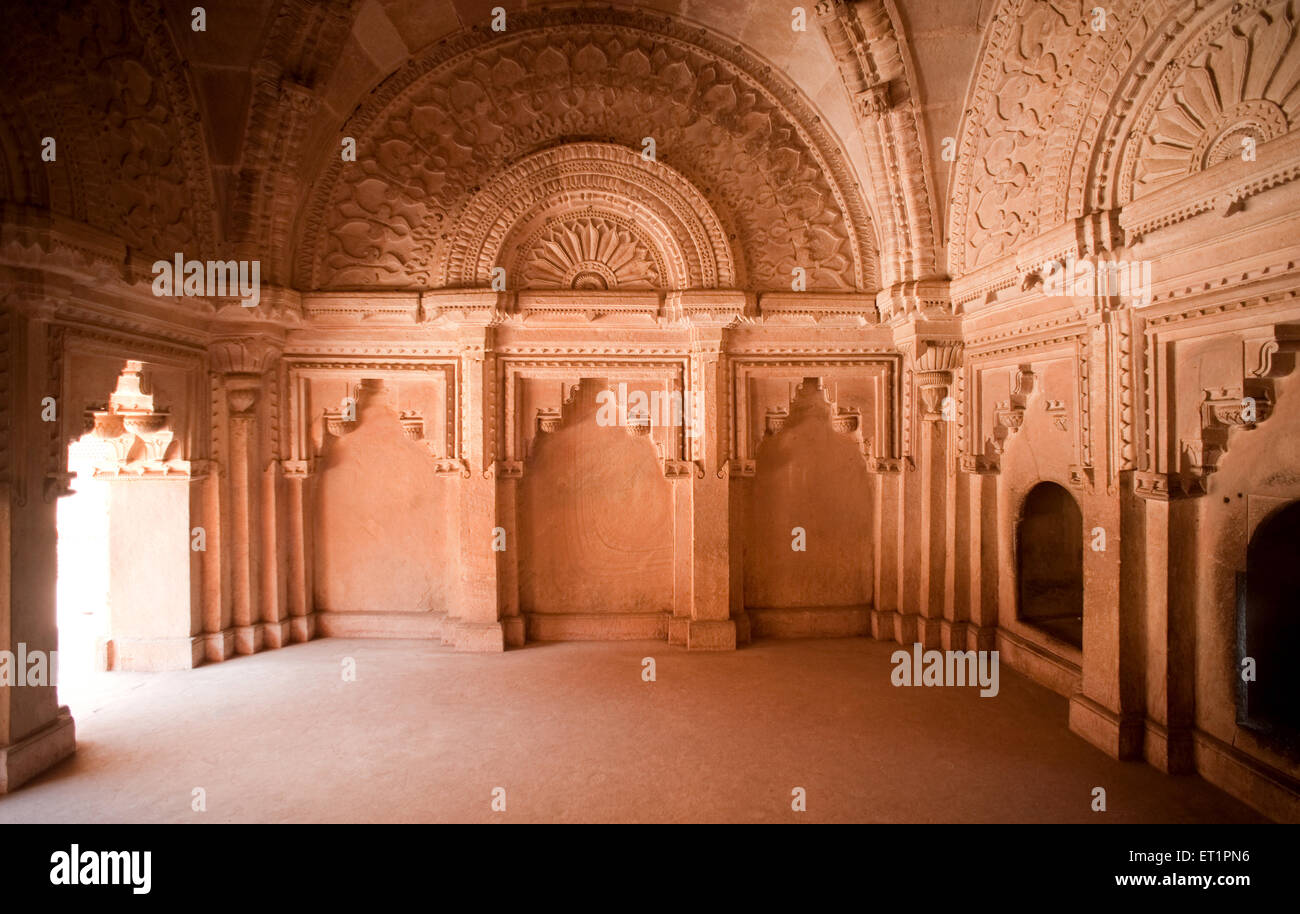 Innen im Mann Mandir Palace; Gwalior; Madhya Pradesh; Indien Stockfoto