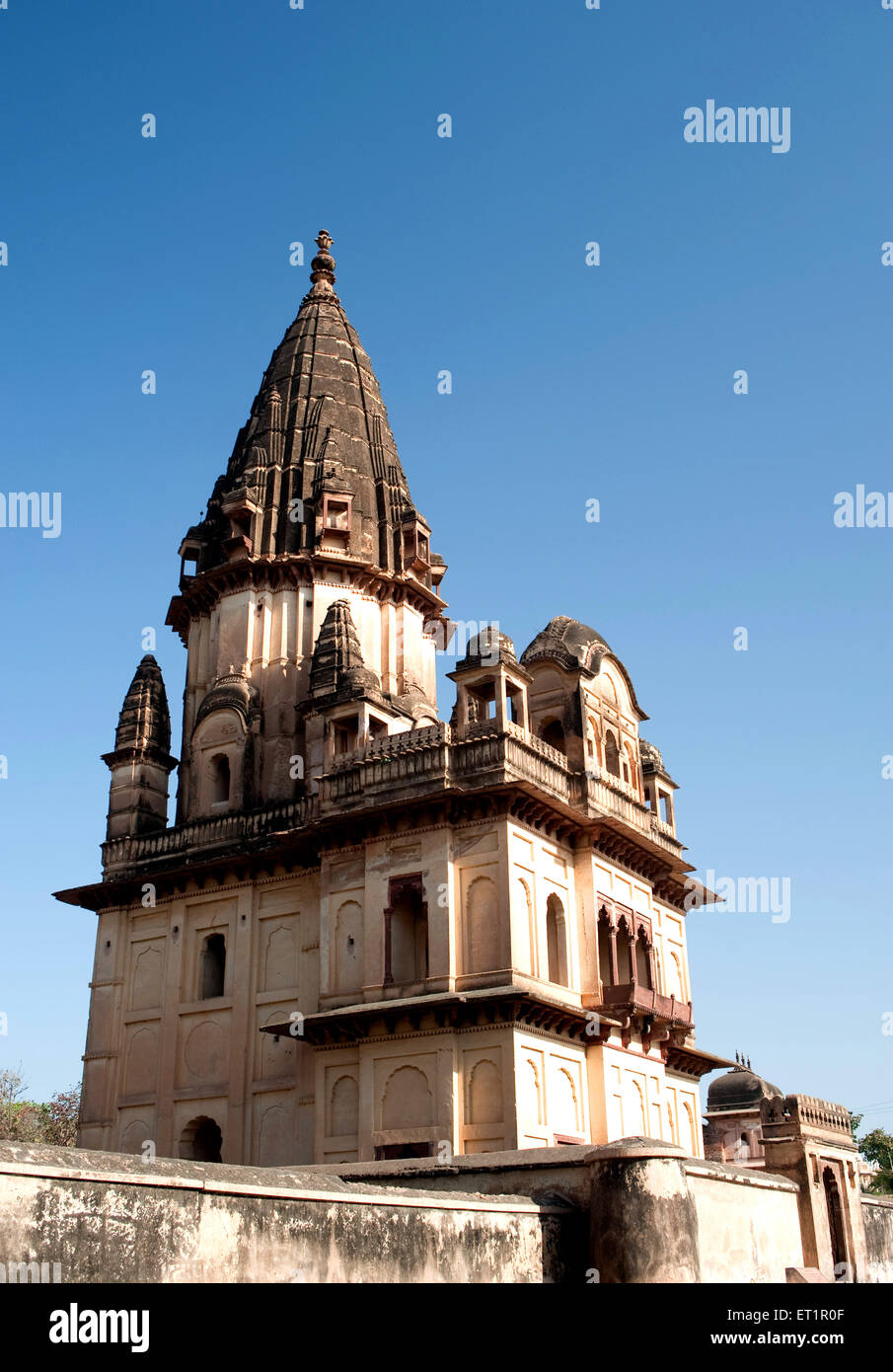 Ehrenmale der Herrscher; Orchha; Tikamgarh; Madhya Pradesh; Indien Stockfoto