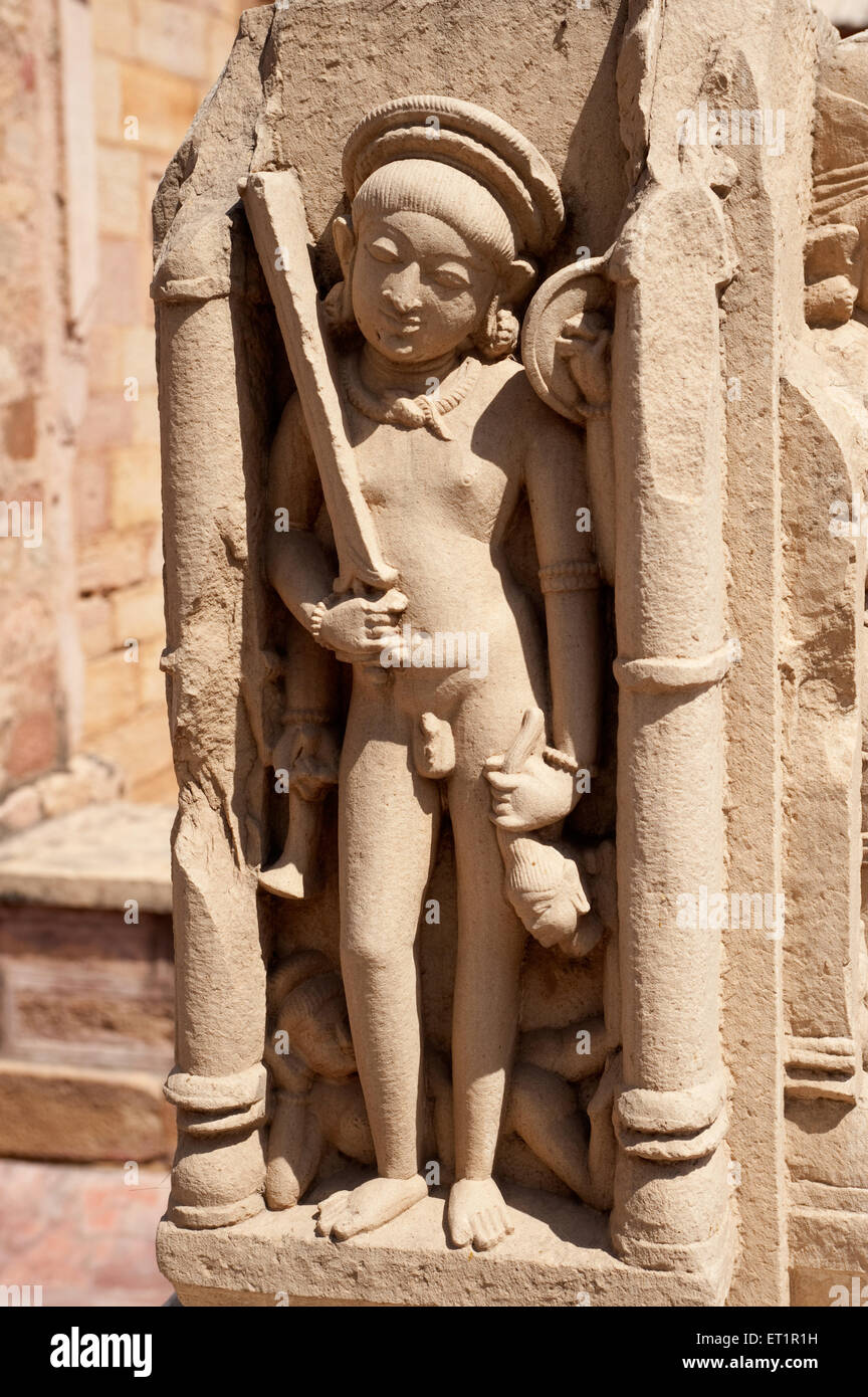 Statue von Yama in Gujri Mahal Museum; Gwalior; Madhya Pradesh; Indien Stockfoto