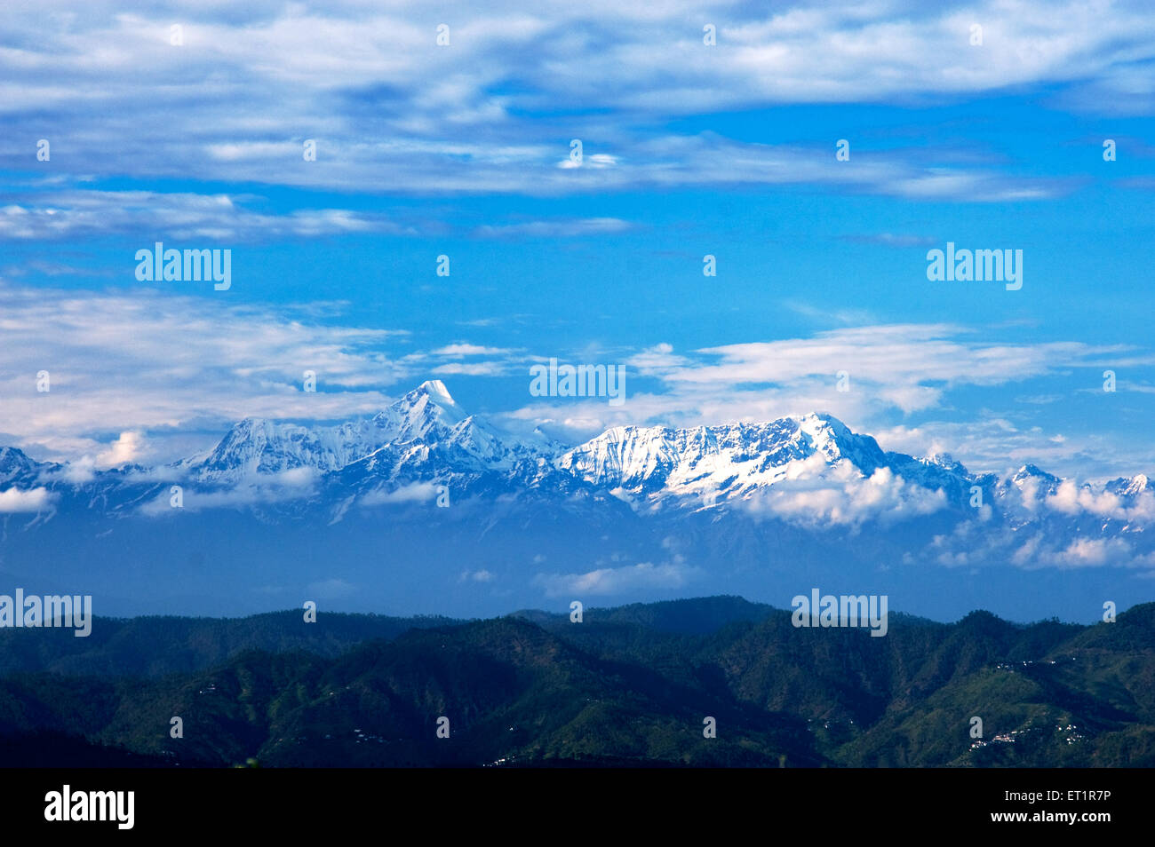 Himalaya-Berge, Almora, Uttarakhand, Indien, Asien, Asiatisch, Indisch Stockfoto