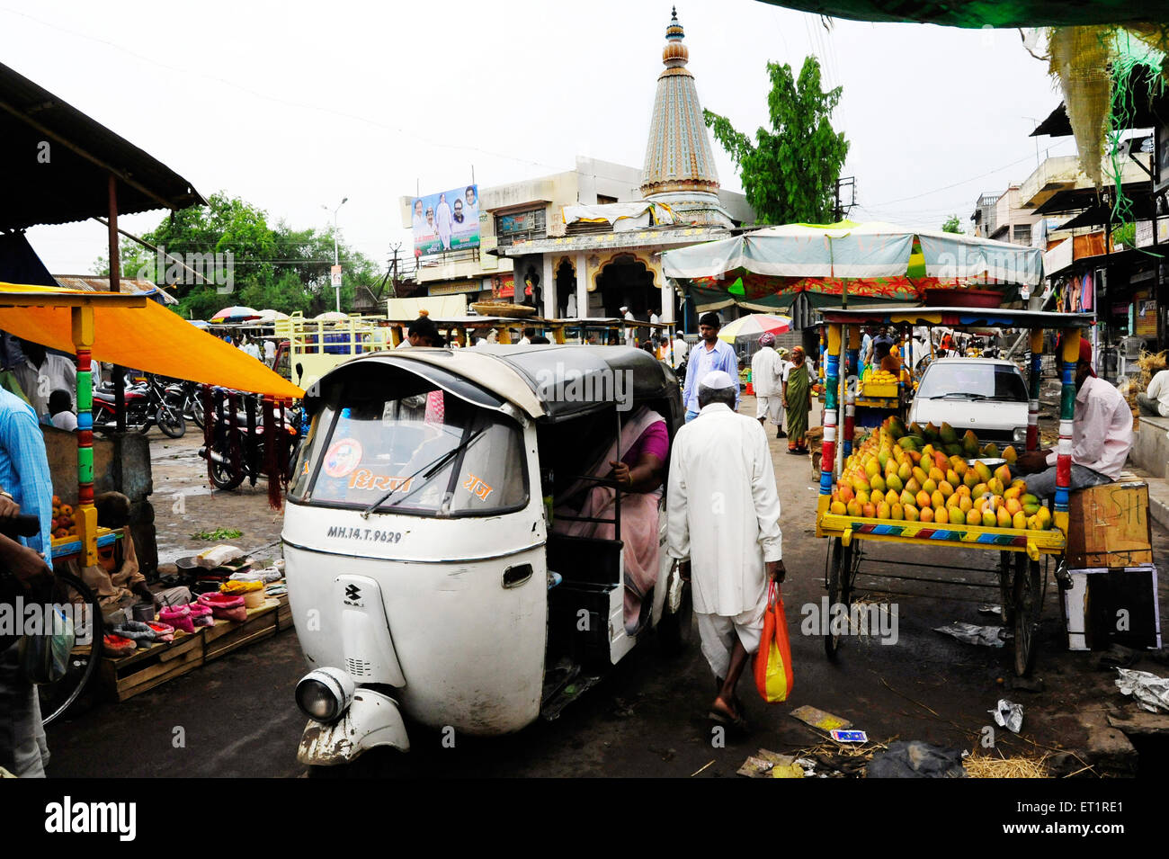 Markt; Akluj; Solapur; Maharashtra; Indien Stockfoto