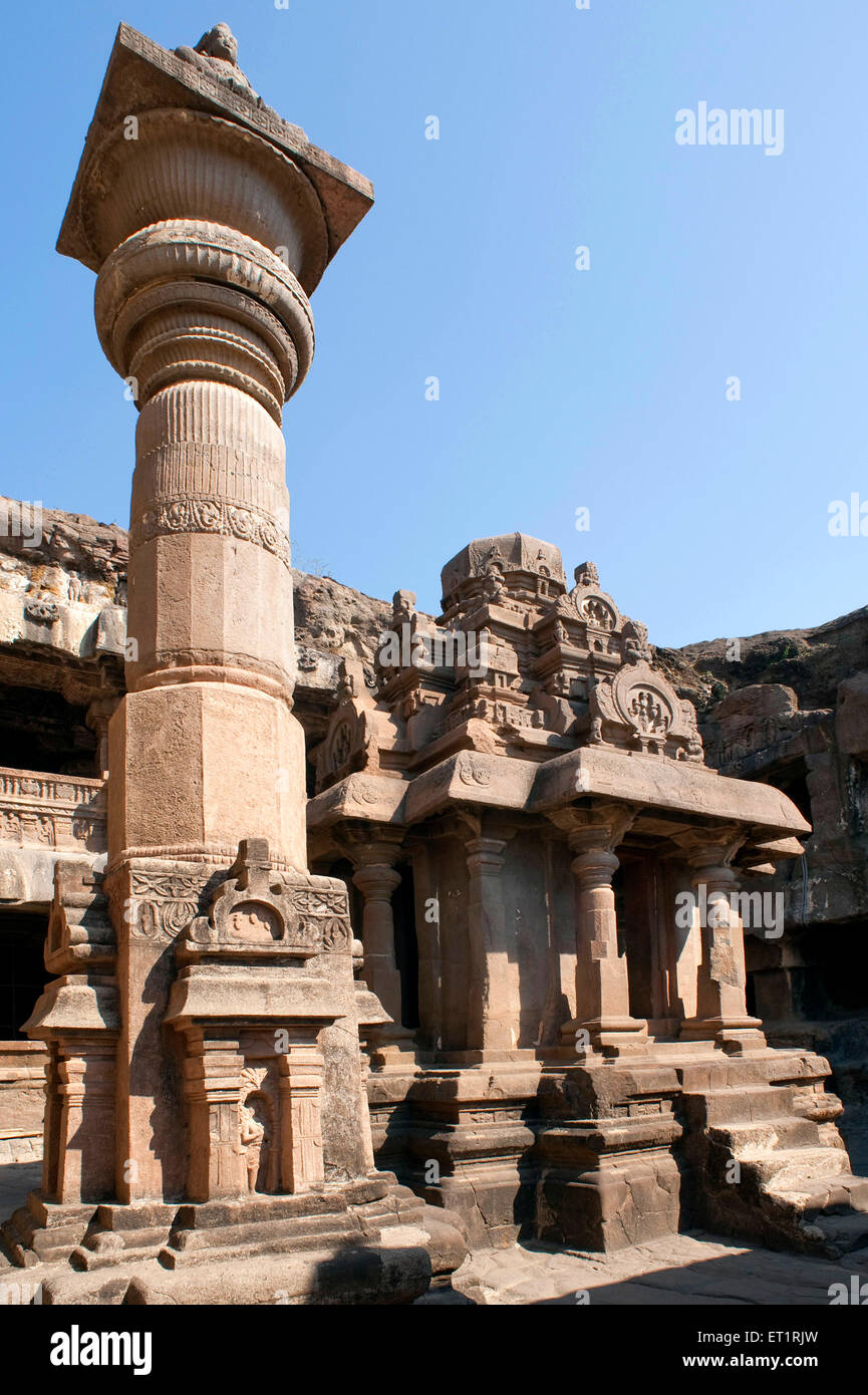 Chota Kailash an Ellora Höhle; Aurangabad; Maharashtra; Indien Stockfoto