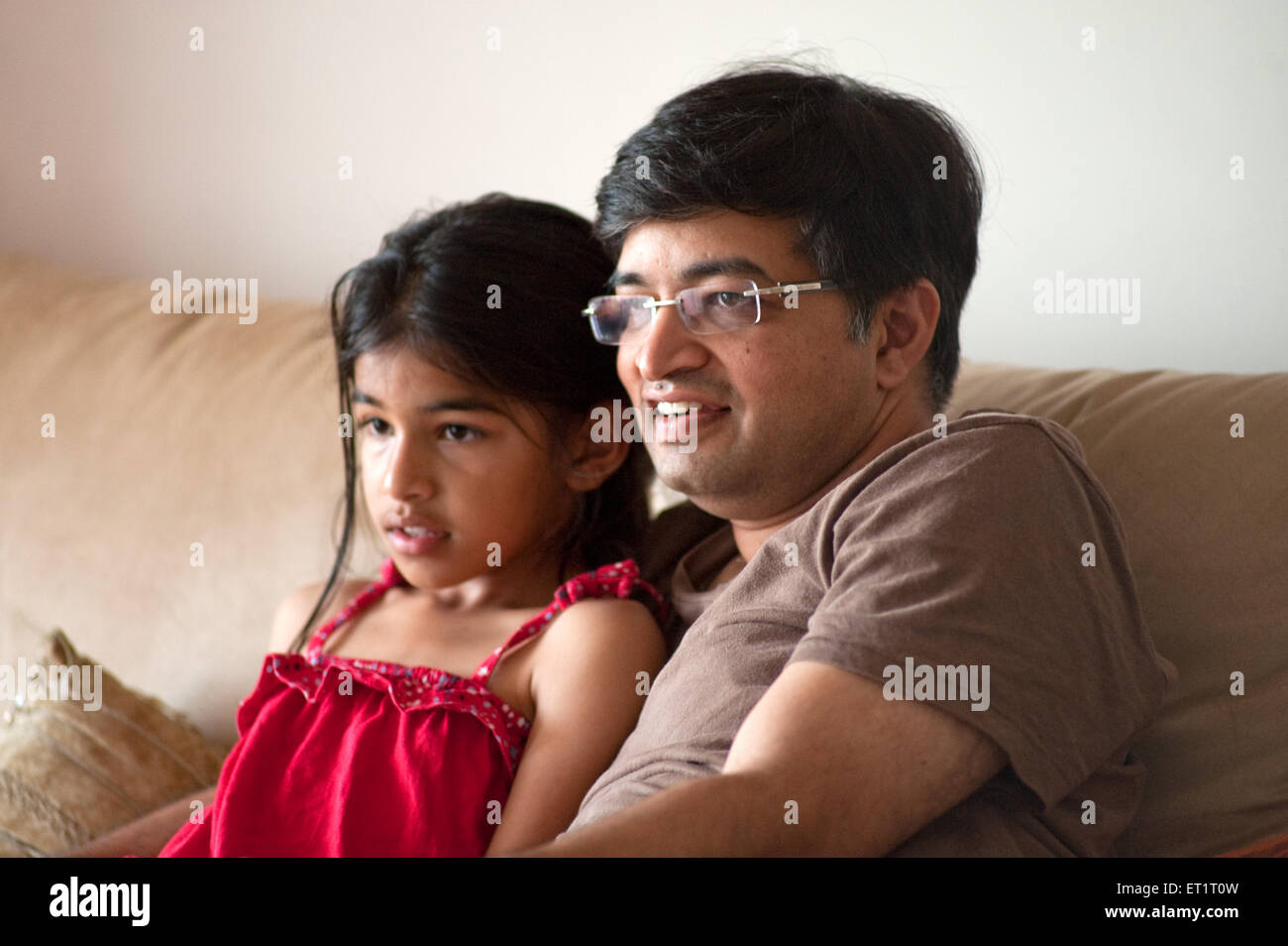 Vater mit Tochter Mann und Mädchen Kind HERR#556 Stockfoto