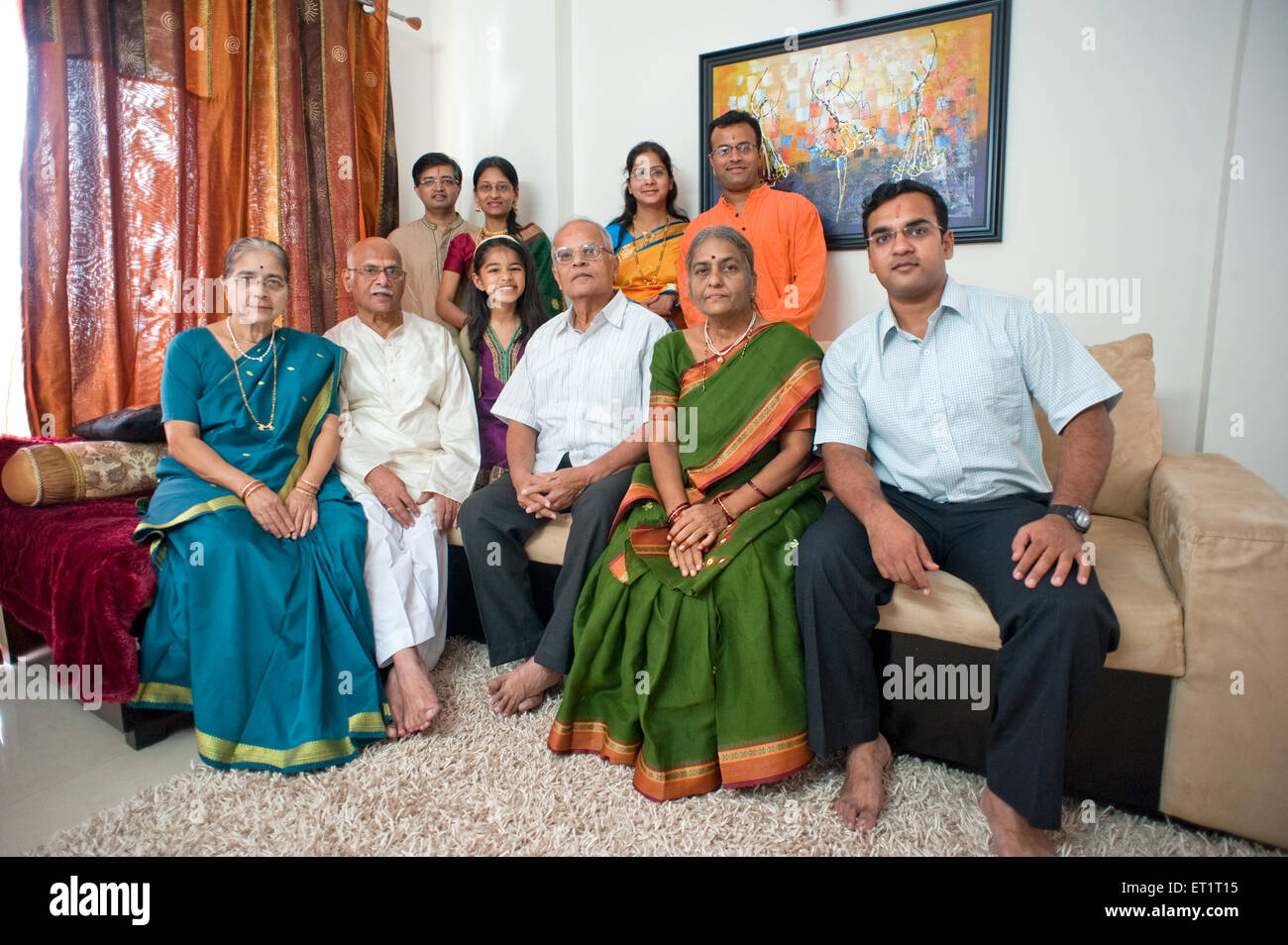 Maharashtrian Familie Herr #556 Stockfoto