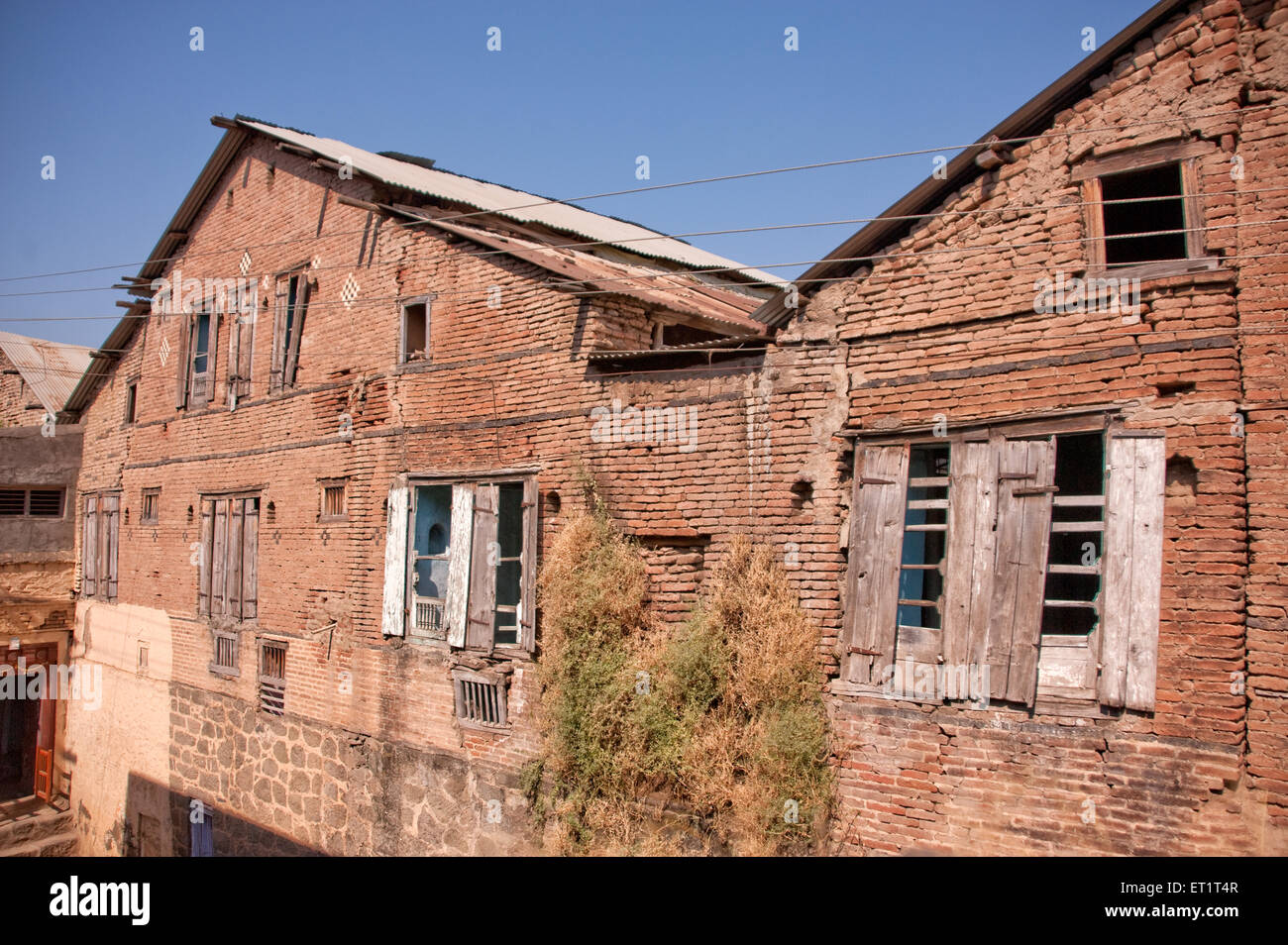 Altes Backsteinhaus, Ahmednagar, Maharashtra, Indien, Asien, Asiatisch, Indisch Stockfoto