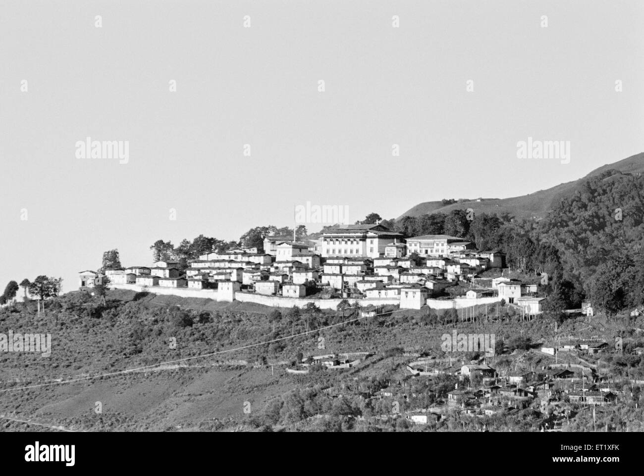 Buddhistisches Kloster in Tawang; Arunachal Pradesh; Indien; Asien; altes Bild des Jahrgangs 1900er Stockfoto