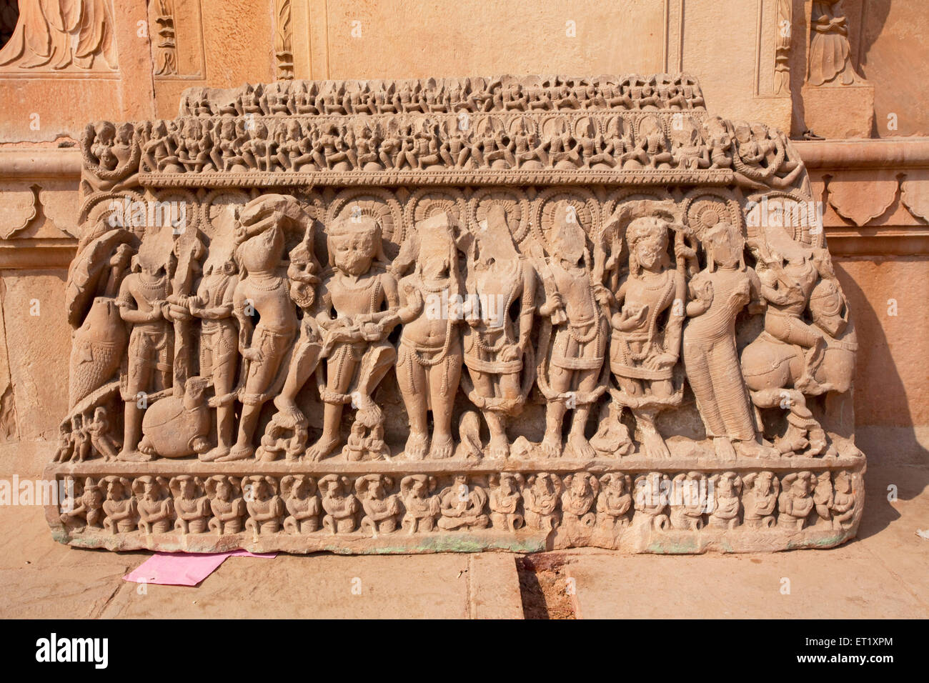 Statuen am Government Museum; Bharatpur; Rajasthan; Indien Stockfoto