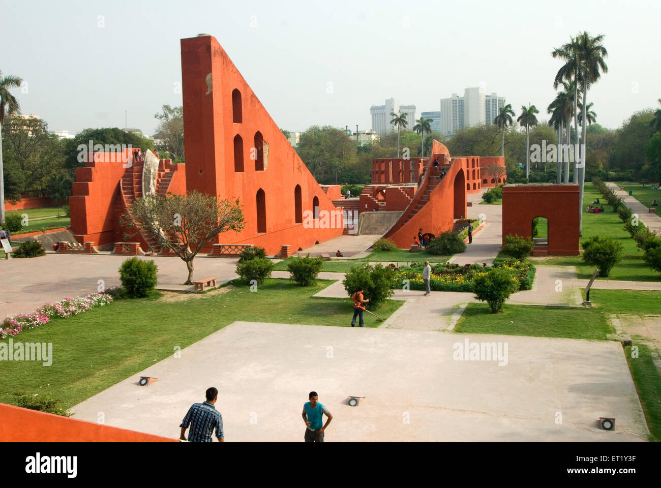Jantar Mantar, Architektur Astronomie Instrumente, Delhi, Indien Stockfoto