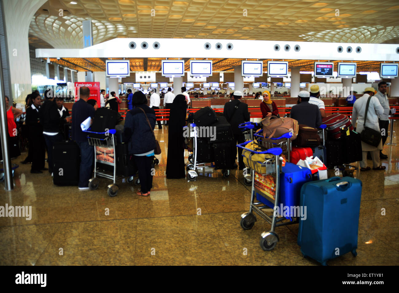 Terminal 2 Flughafen Mumbai Maharashtra Indien Asien Stockfoto