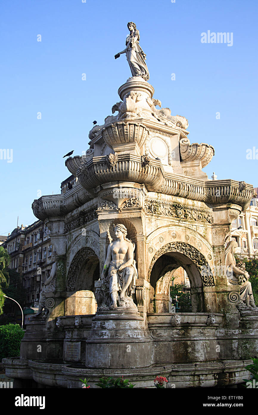 Flora Fountain; Hutatma Chowk; Historisches Wahrzeichen; Churchgate; Fort; Bombay; Mumbai; Maharashtra; Indien; Asien; Asiatisch; Indisch Stockfoto