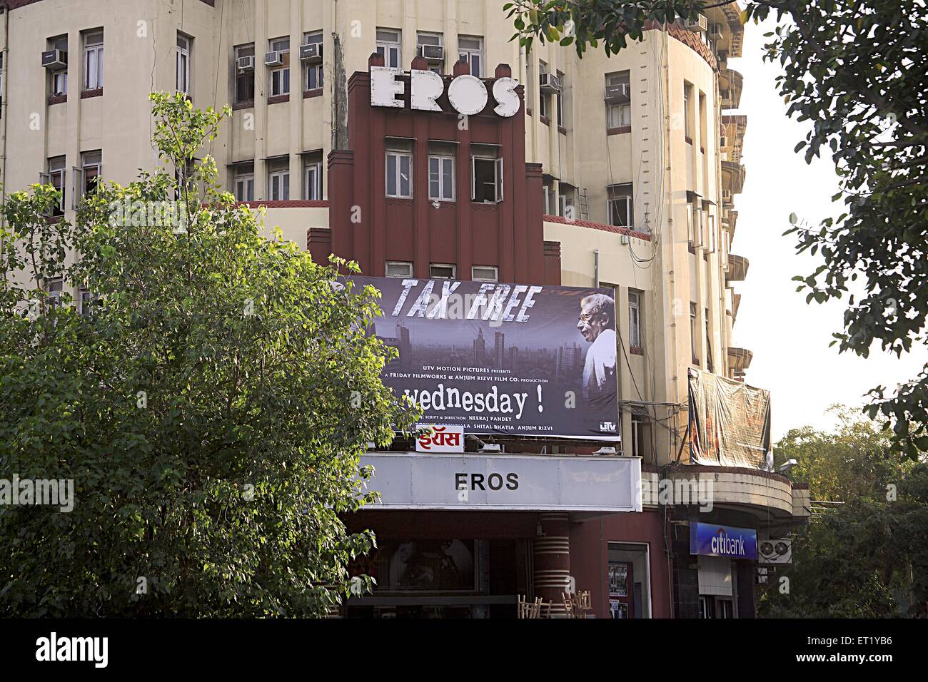 Eros Cinema, Art Deco, Kino, Cambata Building, Churchgate, Bombay, Mumbai, Maharashtra, Indien, Asien, Asiatisch, Indisch Stockfoto
