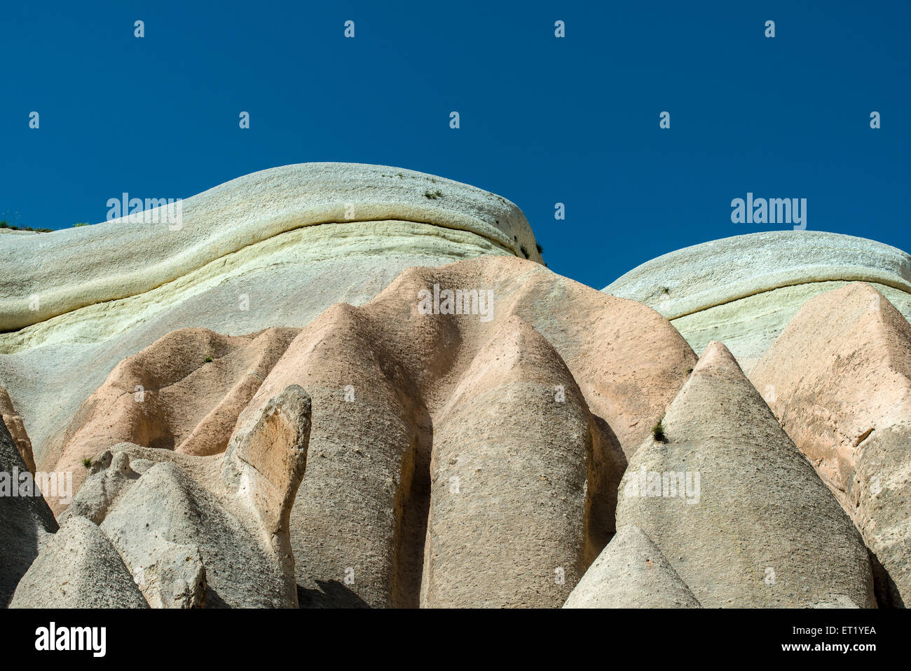 Typische Hoodoo felsigen Bildung in Rosental, Göreme, Kappadokien, Türkei Stockfoto