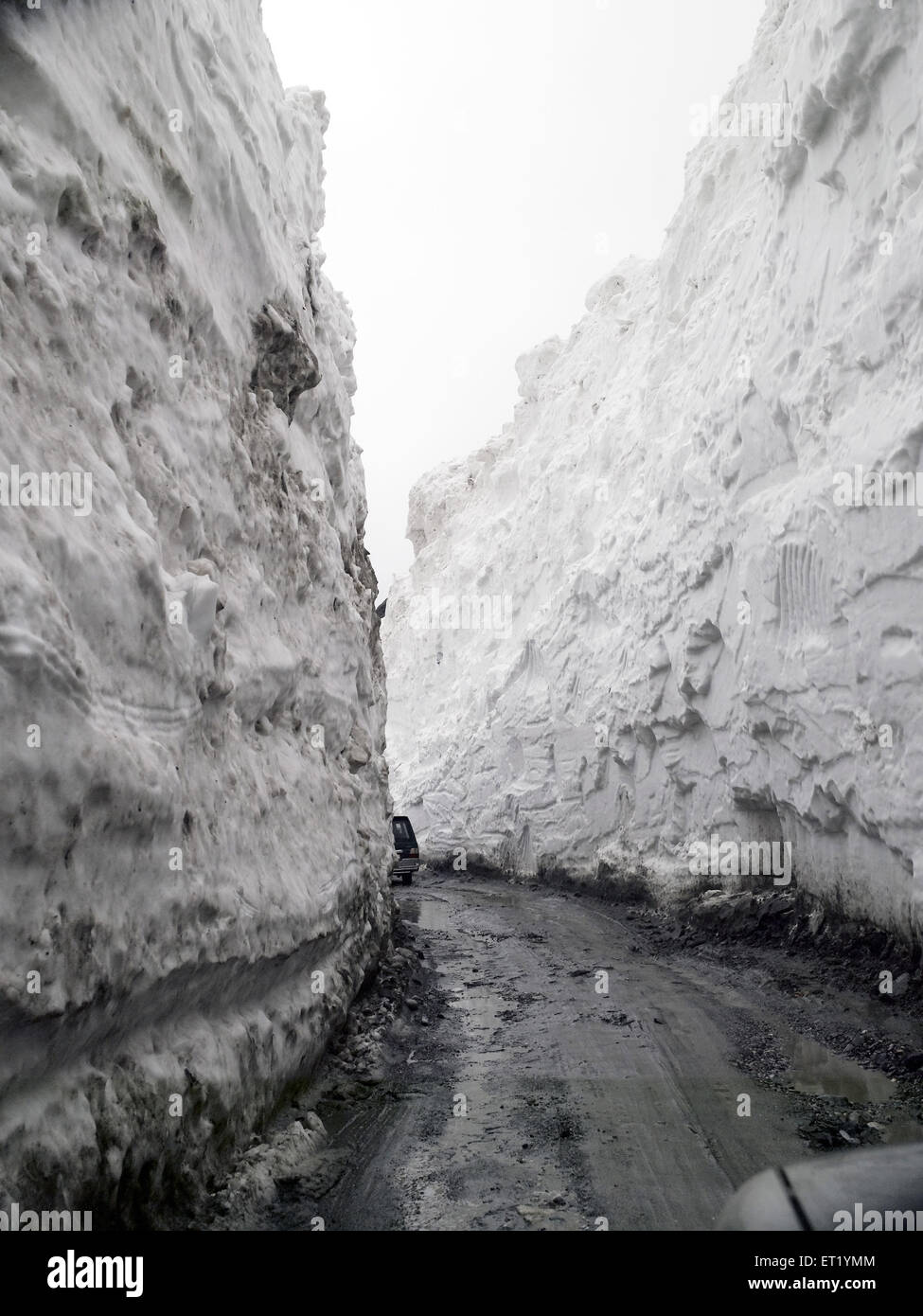 Gletscherstraße; Jojhila Pass; Srinagar; Leh Highway; Ladakh; Kaschmir; Indien; Asien Stockfoto