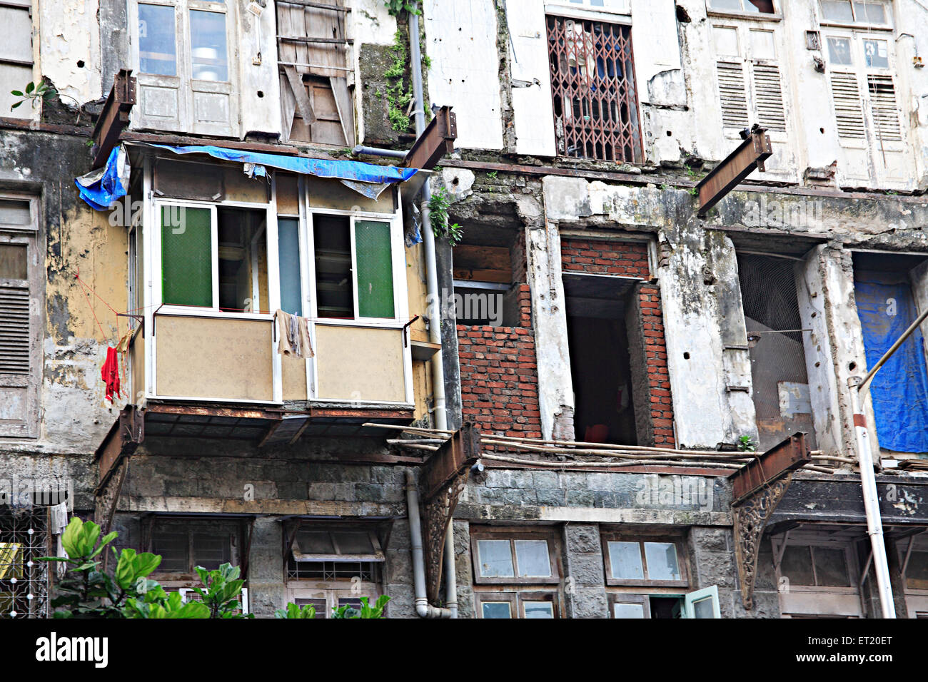 Altes Gebäude; Gold Mohur; Princess Street; Vardhaman Chowk; Marine Lines; Bombay; Mumbai; Maharashtra; Indien; Asien; Asiatisch; Indisch Stockfoto