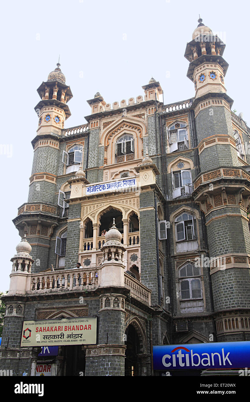 Majestic MLA Hostel, Sahakari Bhandar, Citibank, Colaba, Bombay, Mumbai, Maharashtra, Indien, Asien, Asien, Indisch Stockfoto