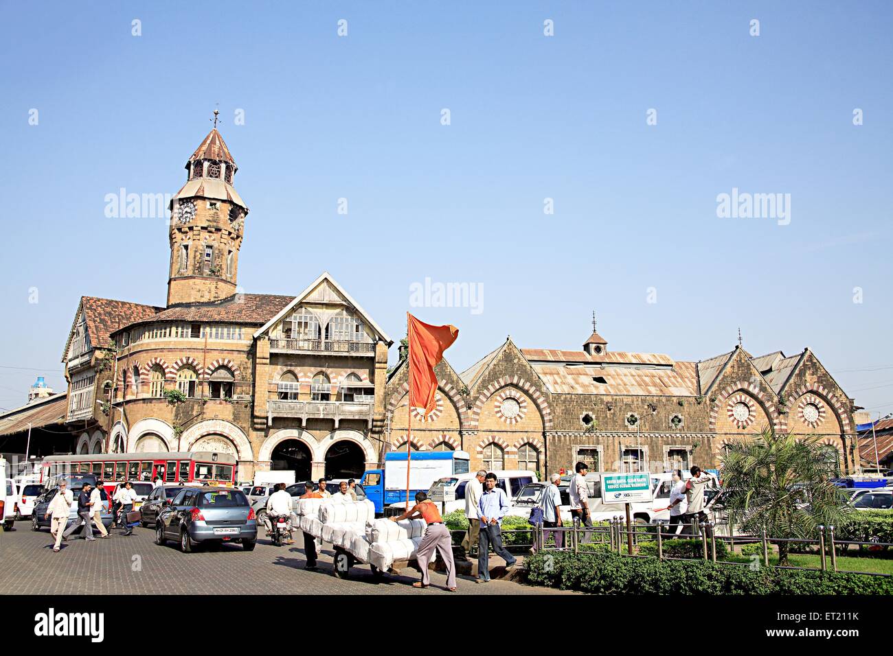Crawford Markt oder Mahatma Jyotiba Phule Market; Lokmanya Tilak Straße; Marine Lines; Bombay Mumbai; Maharashtra; Indien Stockfoto