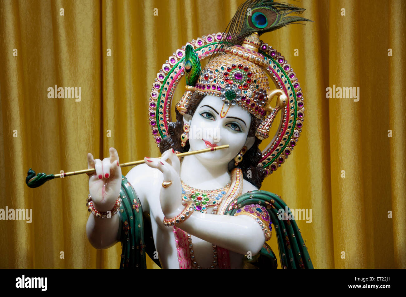 Krishna auf Chinmaya Mission Ponda; Goa; Indien Stockfoto