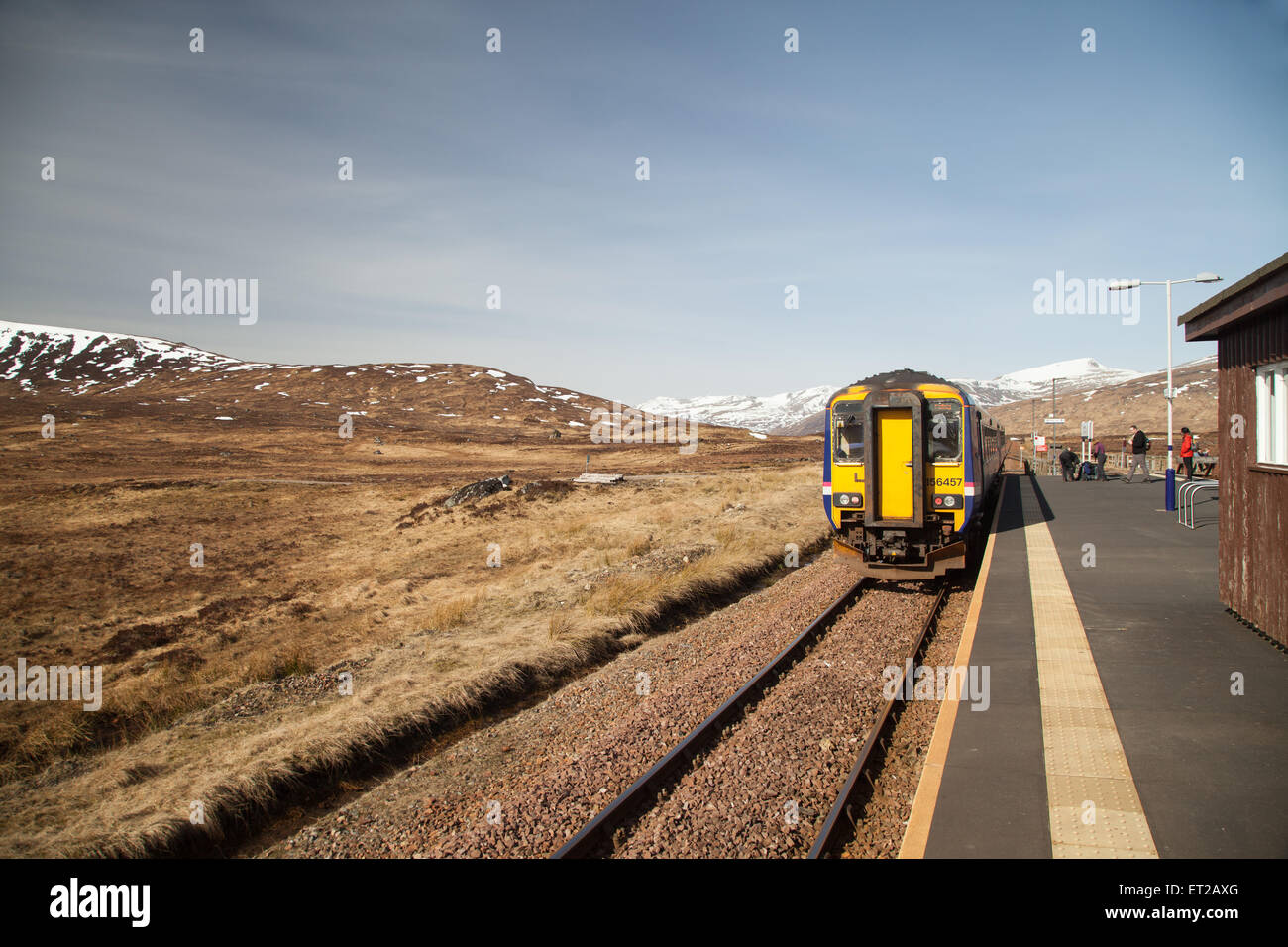 Der Corrour West Highland Railway station Stockfoto