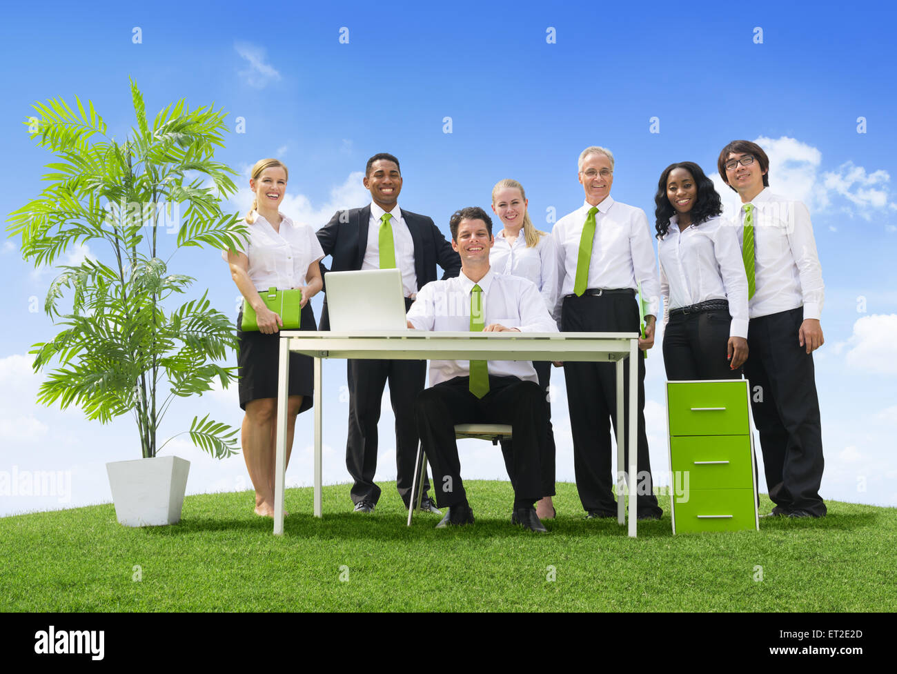 Green Business Meeting umweltfreundlich Stockfoto