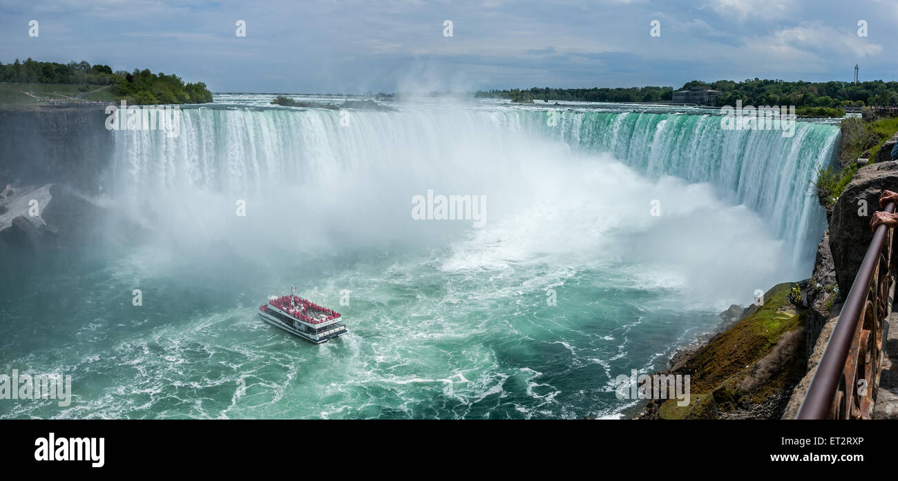 Ein Blick auf den Horseshoe Falls, Niagara Falls, Kanada. Stockfoto