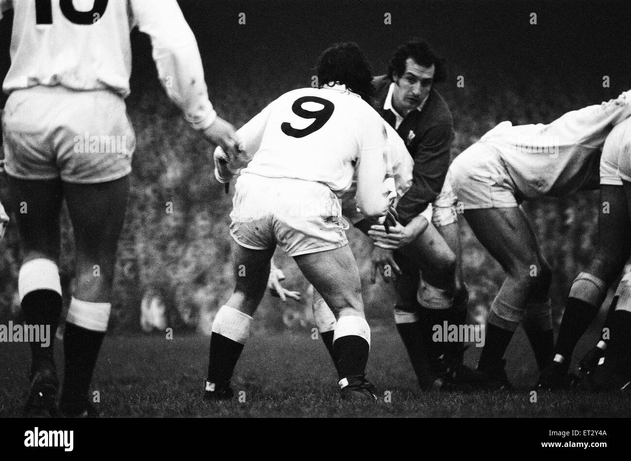 England 9-21 Wales, Rugby Union, Five Nations Championship Match in Twickenham, 17. Januar 1976. Stockfoto
