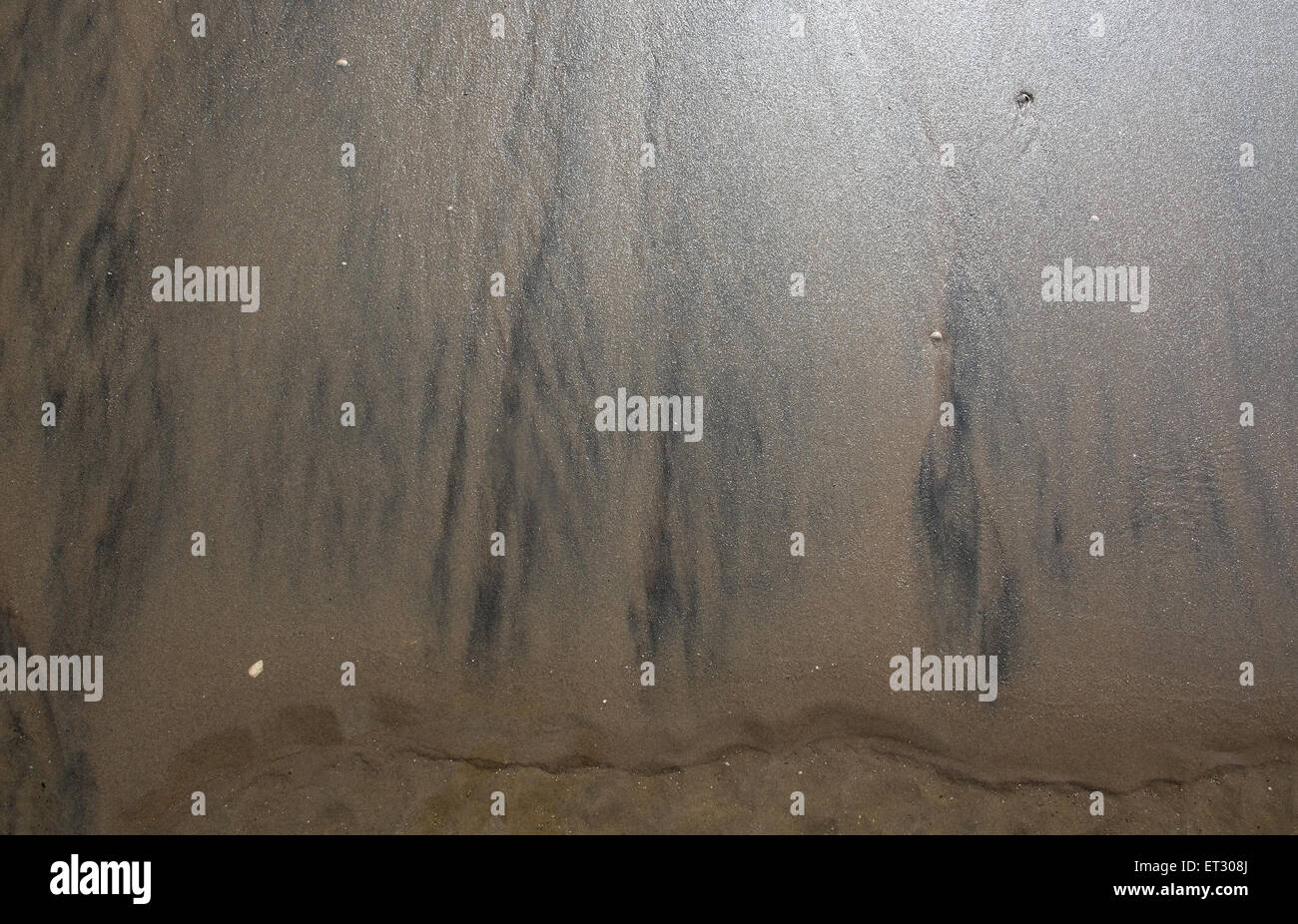 Abstrakt Sand Muster Hintergrund Meer Bio Naturlandschaft Detail. Stockfoto