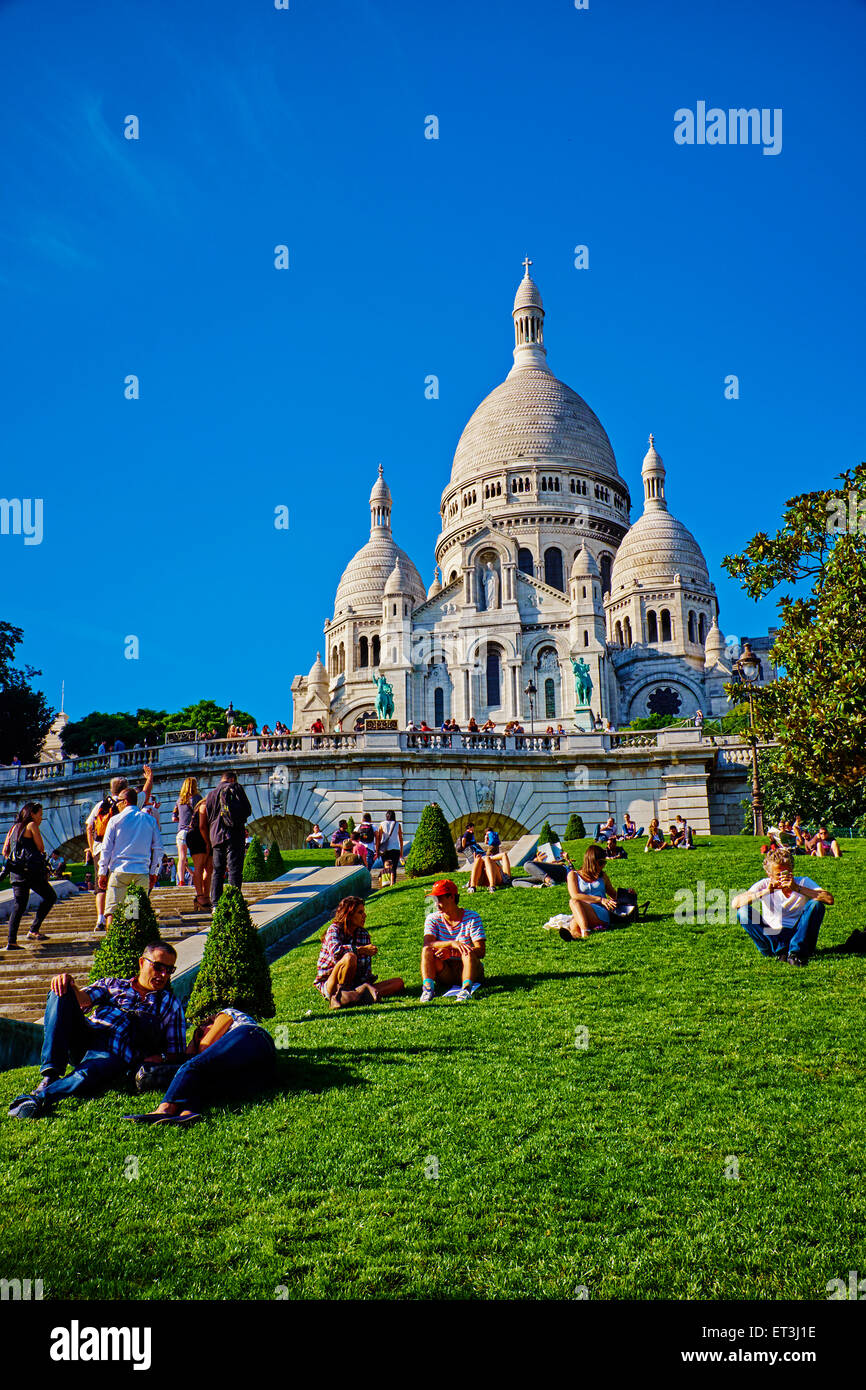 Frankreich, Paris, Basilika Sacre Coeur in Montmartre Stockfoto
