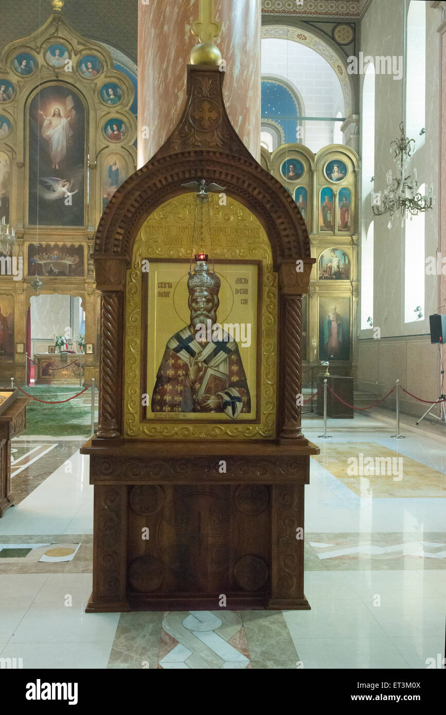 die neue nun Kirche der Geburt der Gottesgebärerin in Sarajevo Stockfoto