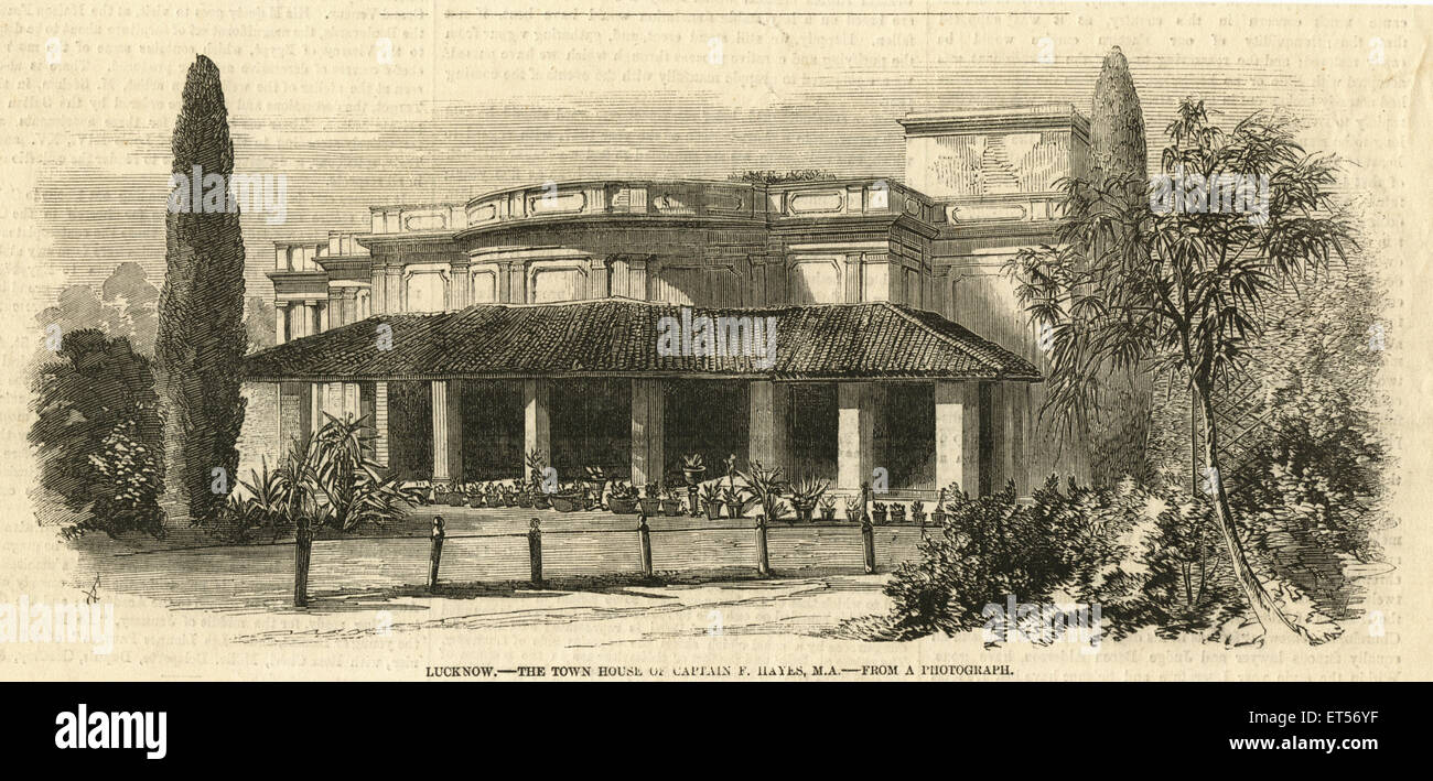 Lucknow das Stadthaus von Kapitän Fahayes; M.A.; Uttar Pradesh; Indien Stockfoto